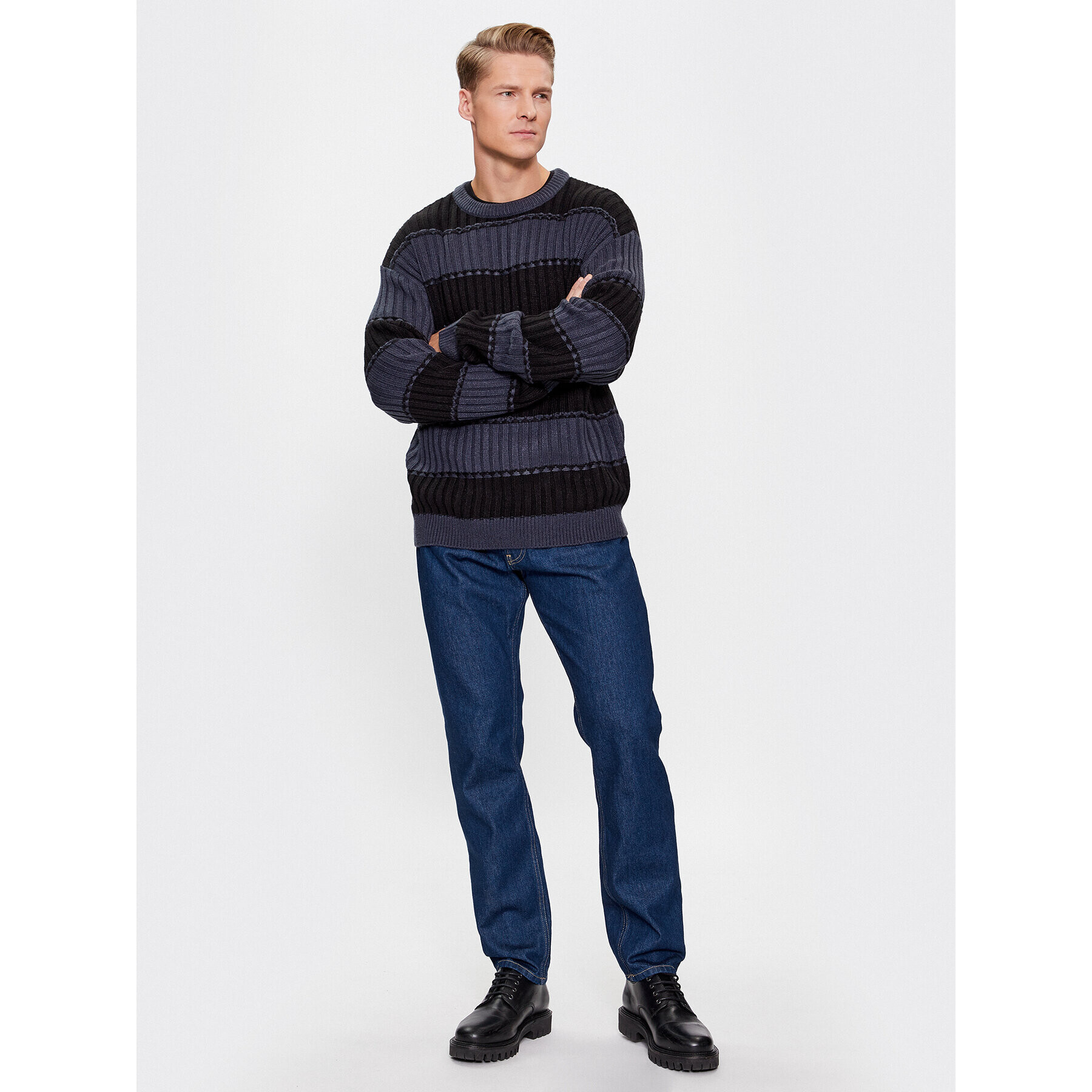 Jack&Jones Sveter 12241846 Tmavomodrá Regular Fit - Pepit.sk