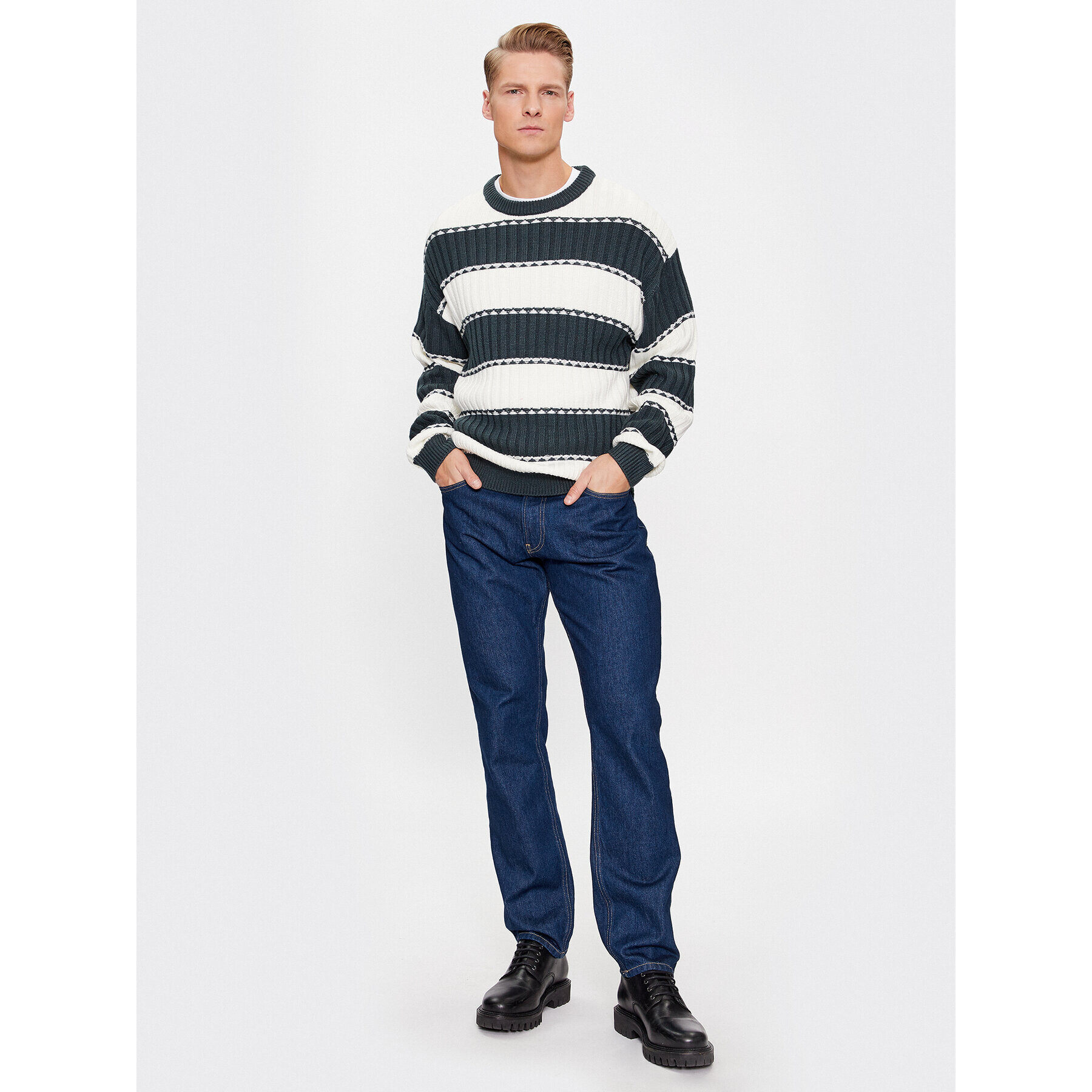 Jack&Jones Sveter 12241846 Zelená Regular Fit - Pepit.sk