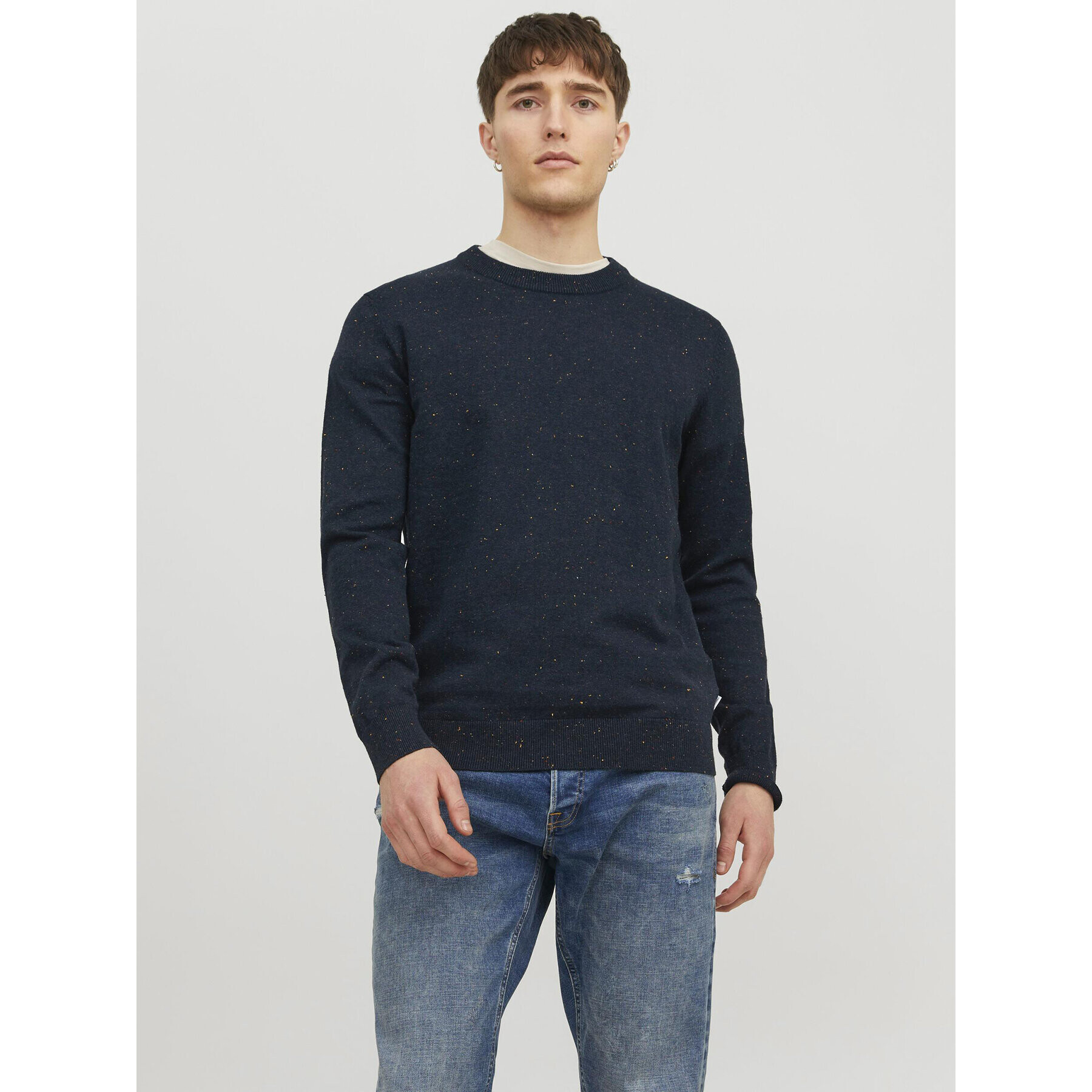 Jack&Jones Sveter Albert 12236792 Tmavomodrá Regular Fit - Pepit.sk