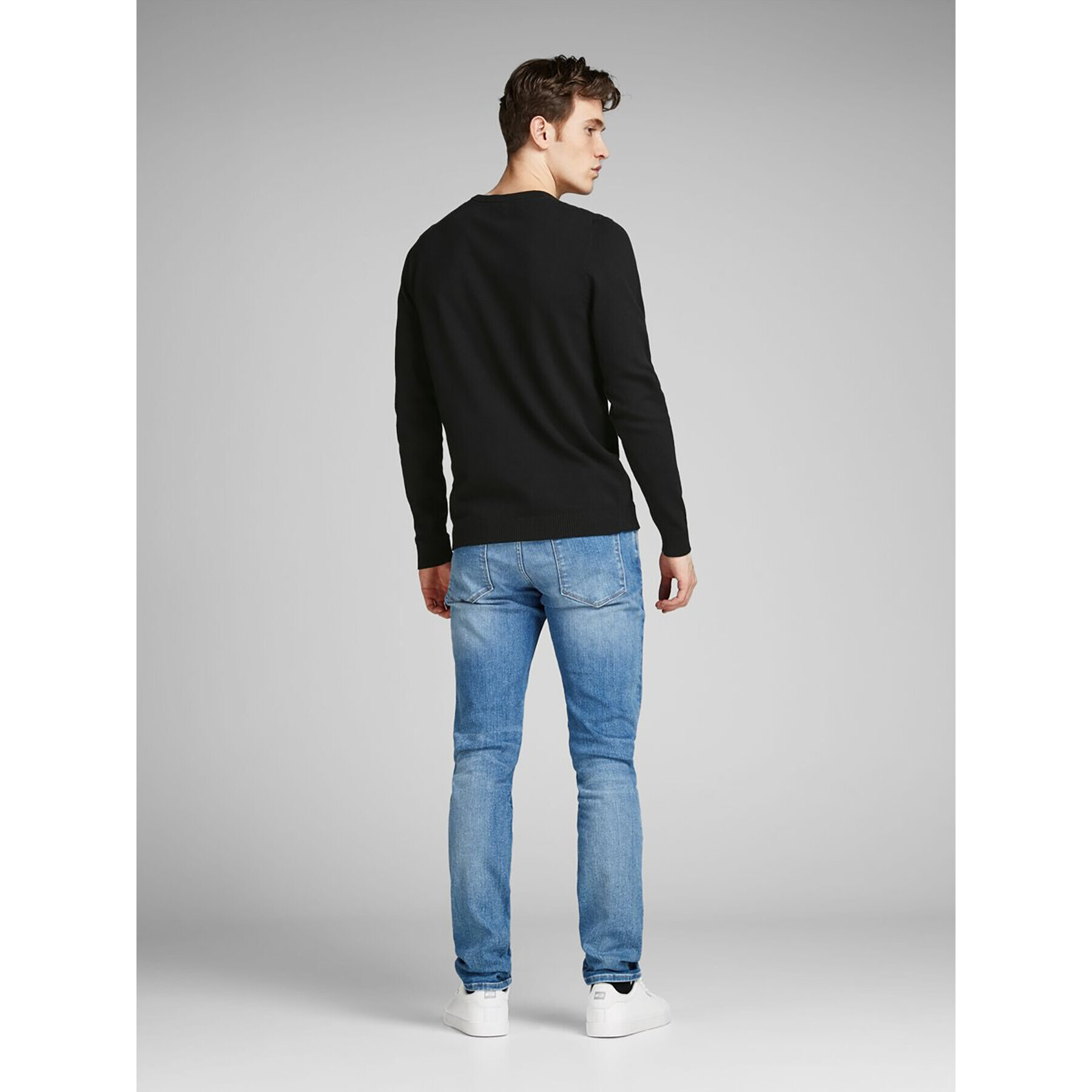 Jack&Jones Sveter Basic 12137190 Čierna Regular Fit - Pepit.sk