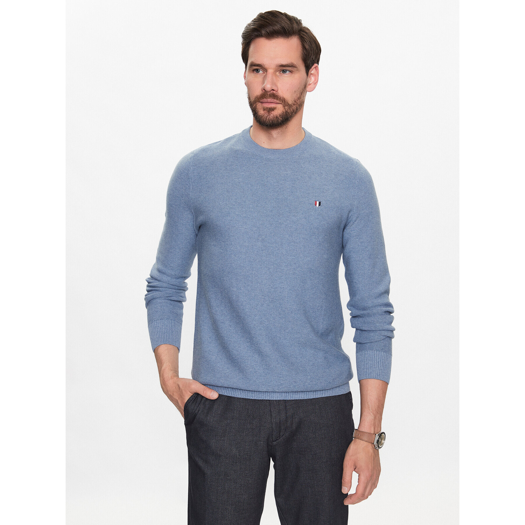 Jack&Jones Sveter Bluroy 12226614 Modrá Regular Fit - Pepit.sk