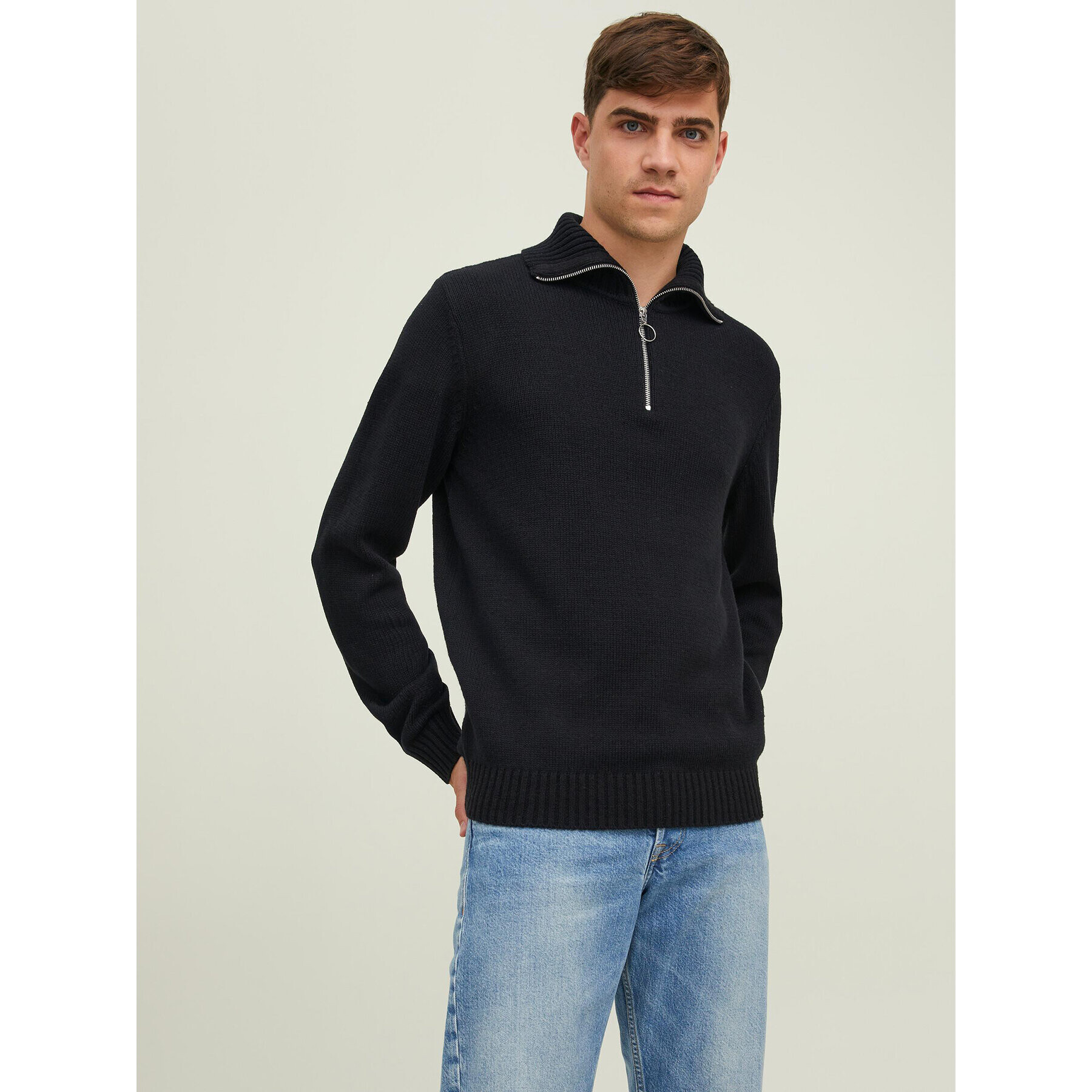 Jack&Jones Sveter Dash 12216212 Čierna Regular Fit - Pepit.sk