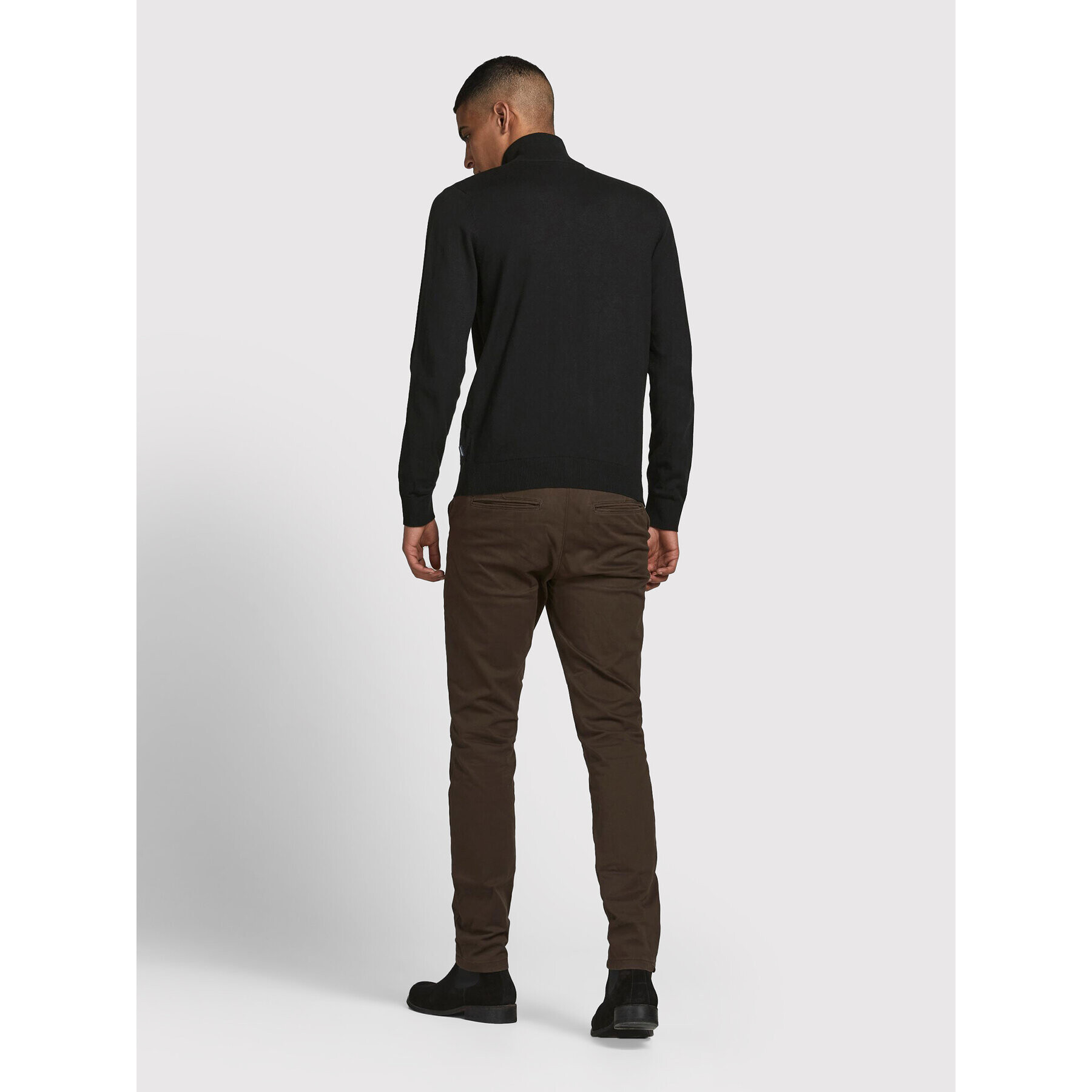 Jack&Jones Sveter Emil 12189339 Čierna Regular Fit - Pepit.sk