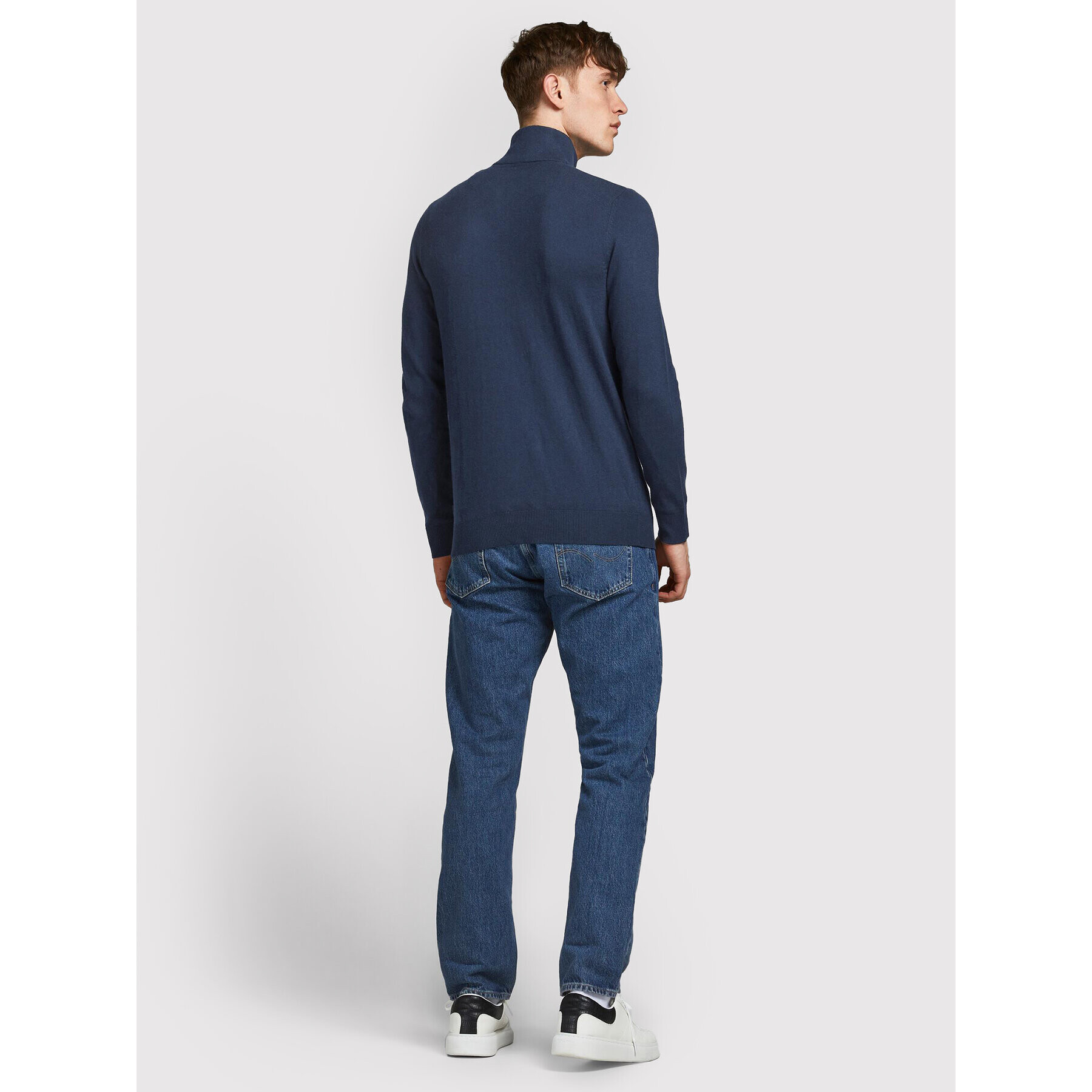 Jack&Jones Sveter Emil 12189339 Tmavomodrá Regular Fit - Pepit.sk