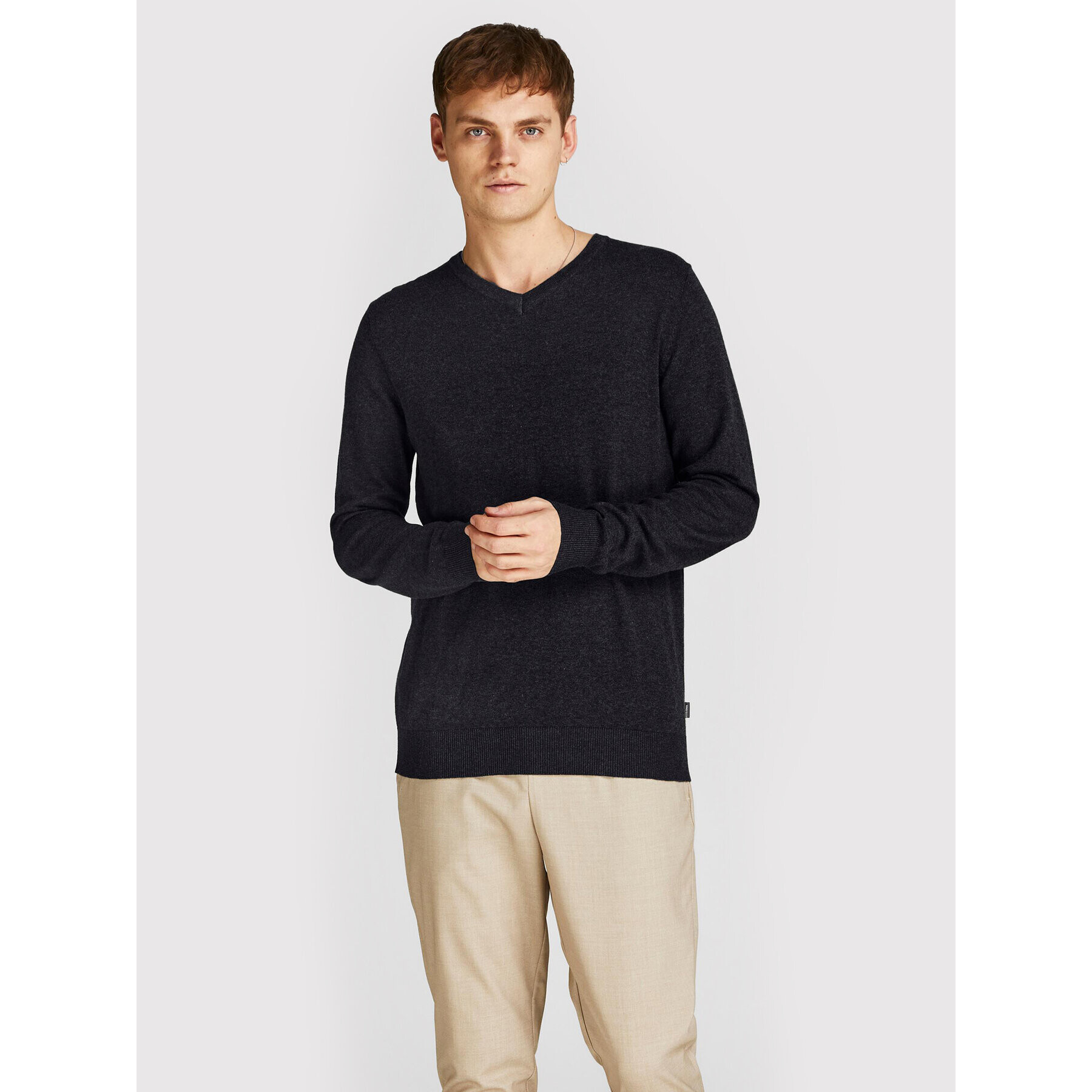 Jack&Jones Sveter Emil 12208365 Čierna Regular Fit - Pepit.sk