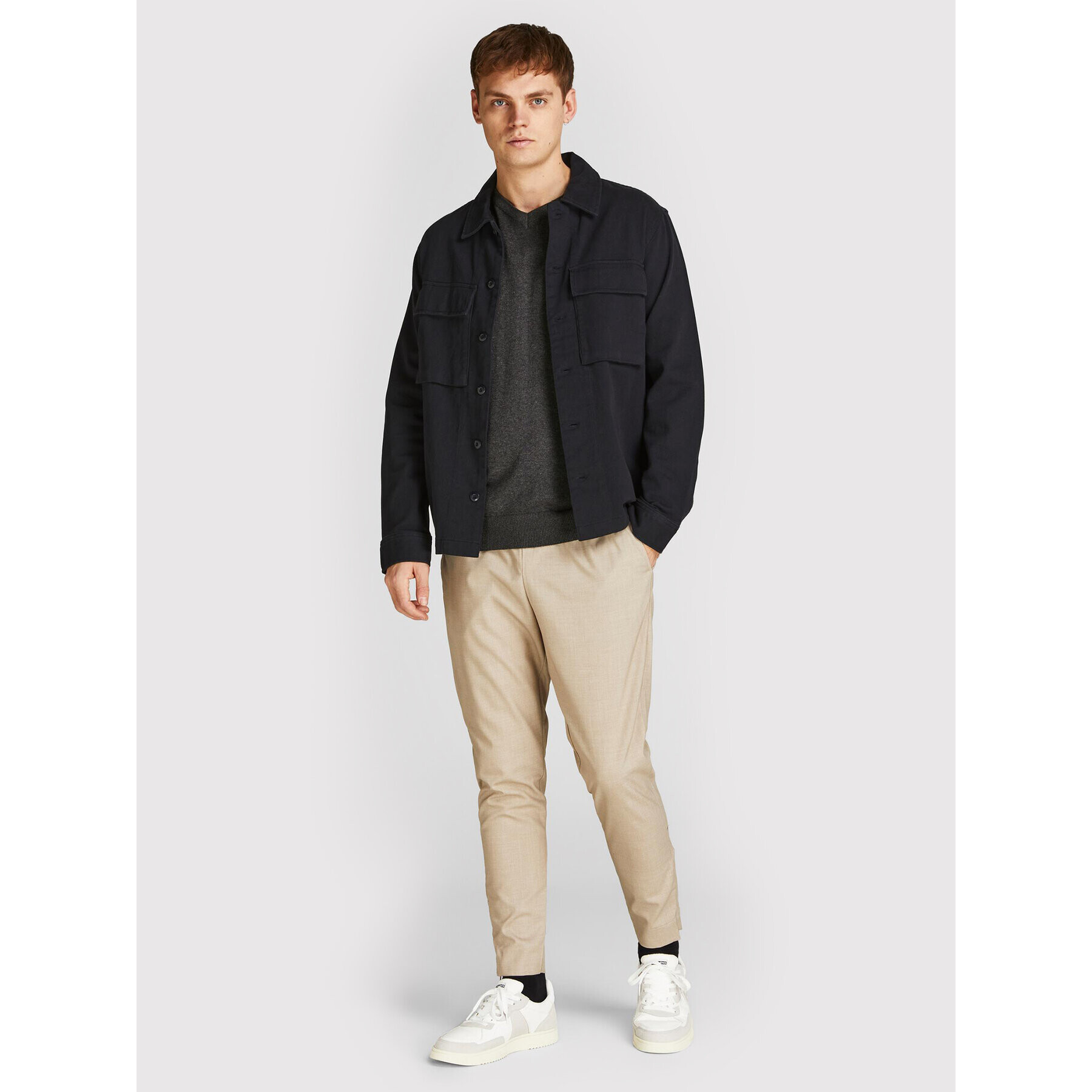 Jack&Jones Sveter Emil 12208365 Sivá Regular Fit - Pepit.sk