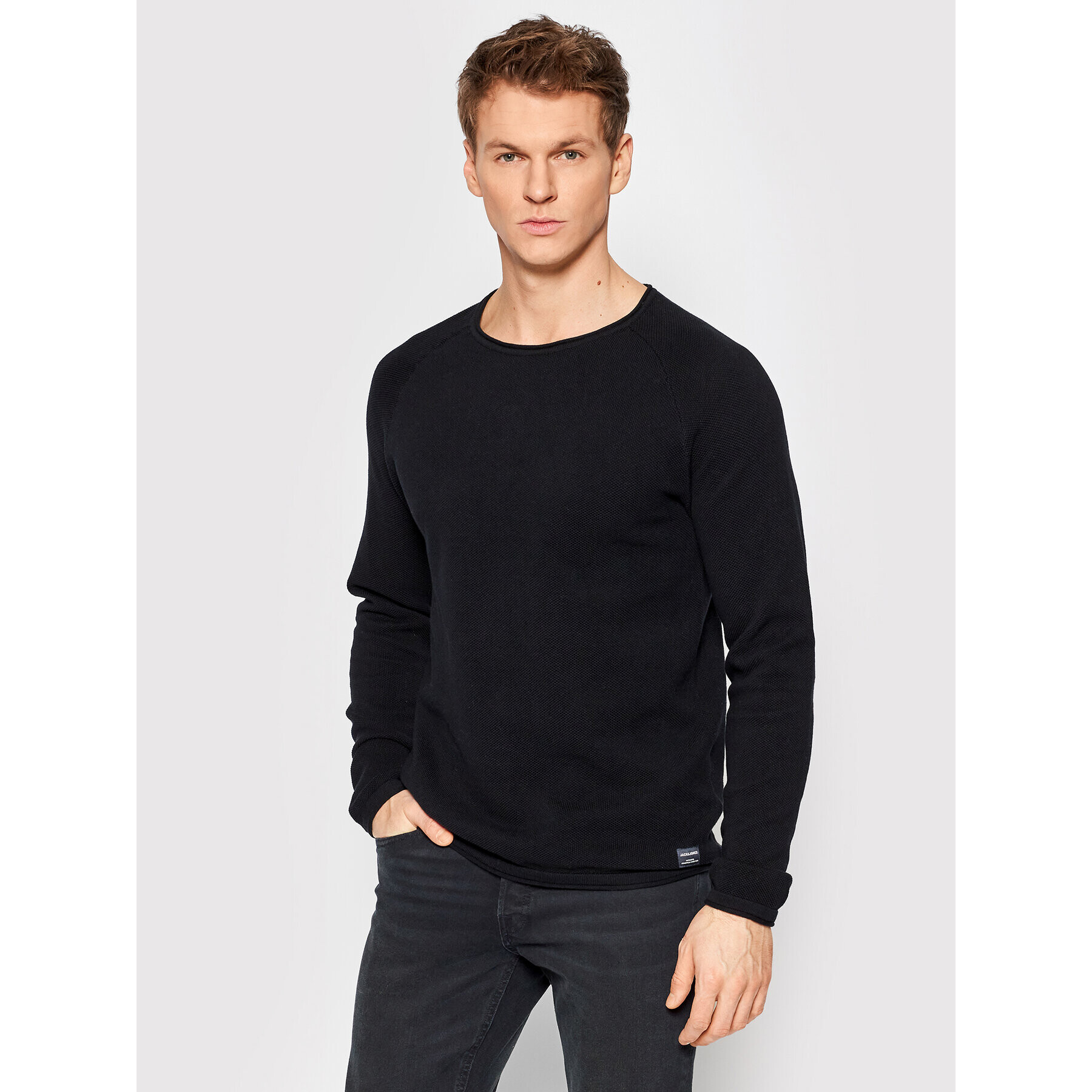 Jack&Jones Sveter Hill 12157321 Čierna Regular Fit - Pepit.sk