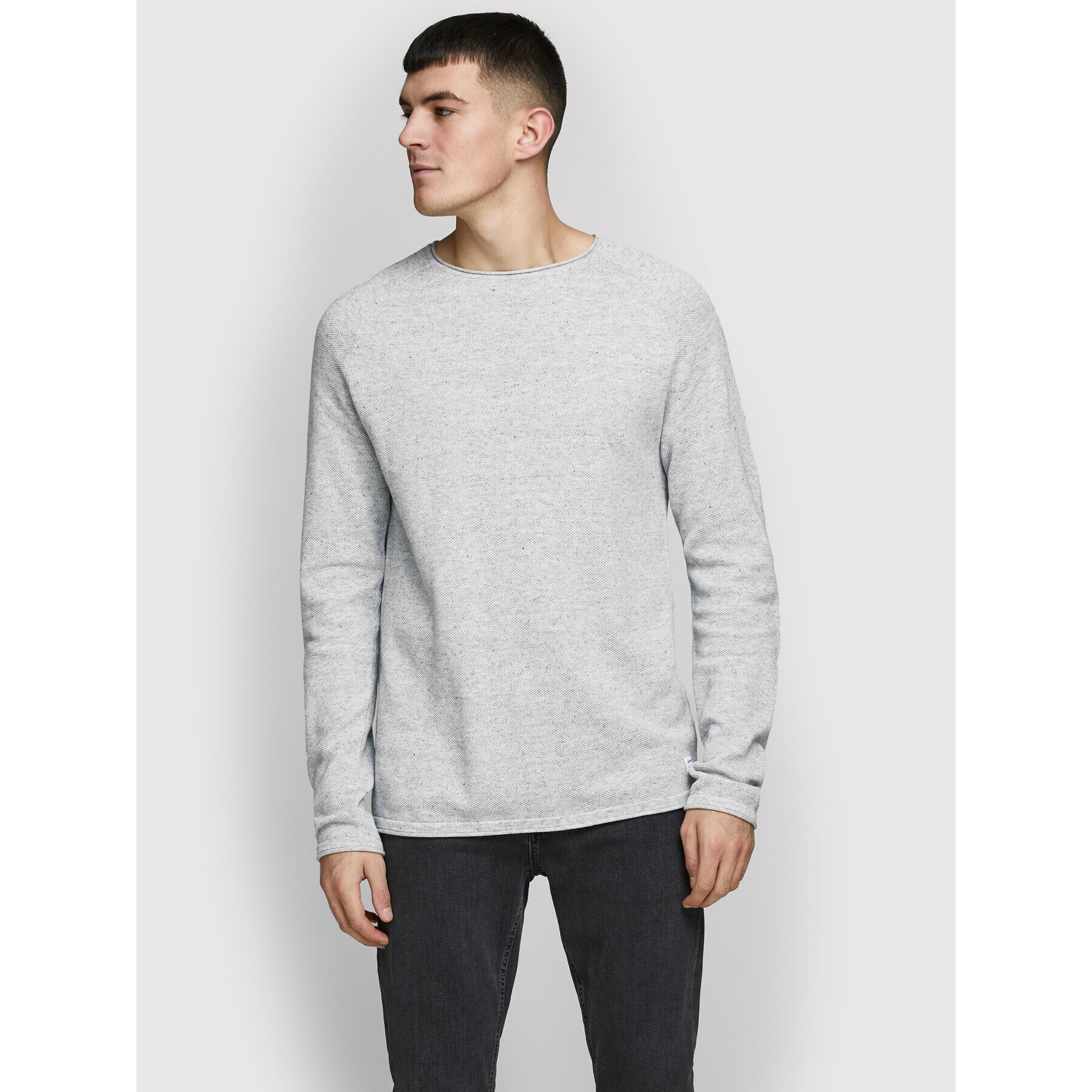 Jack&Jones Sveter Hill 12157321 Sivá Regular Fit - Pepit.sk