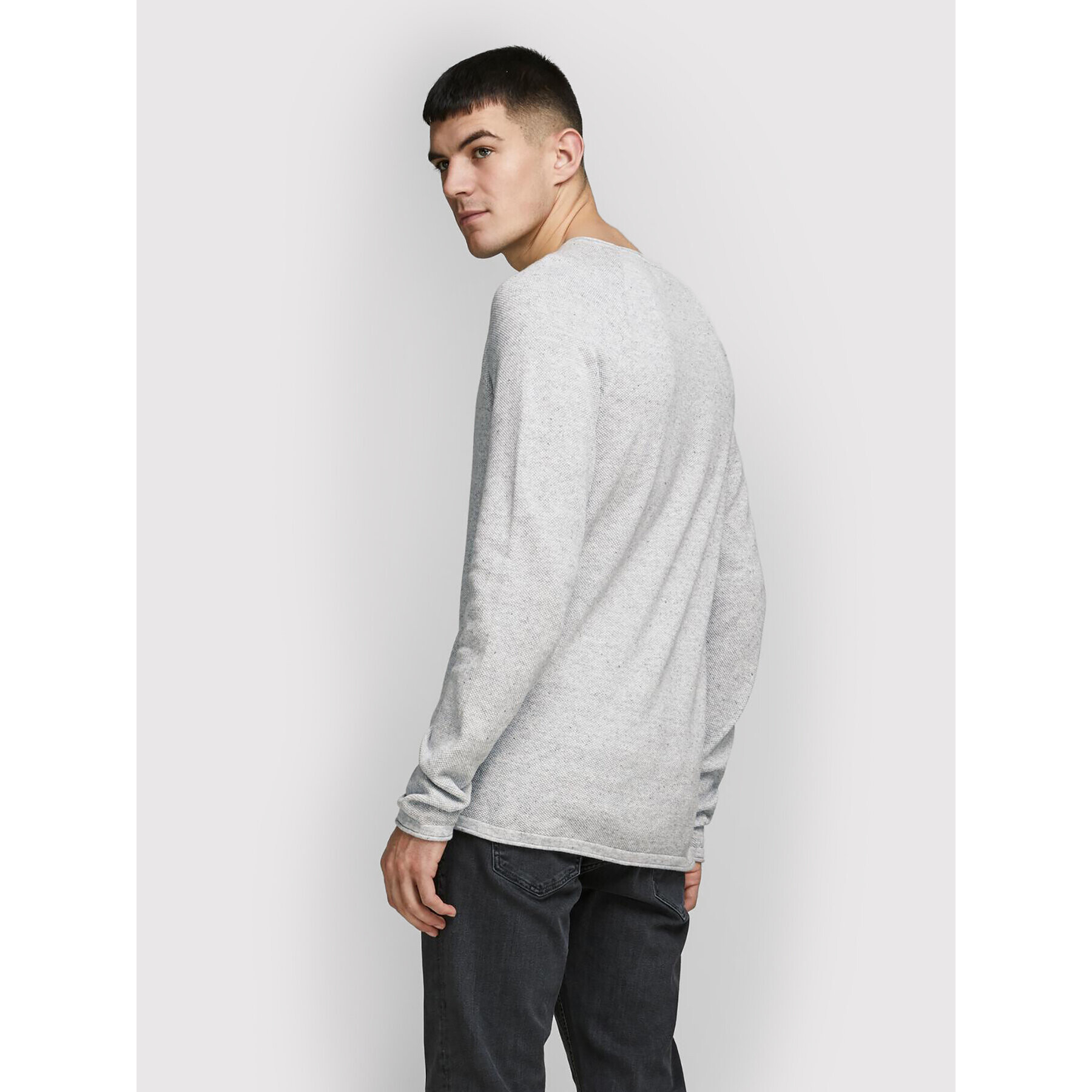 Jack&Jones Sveter Hill 12157321 Sivá Regular Fit - Pepit.sk