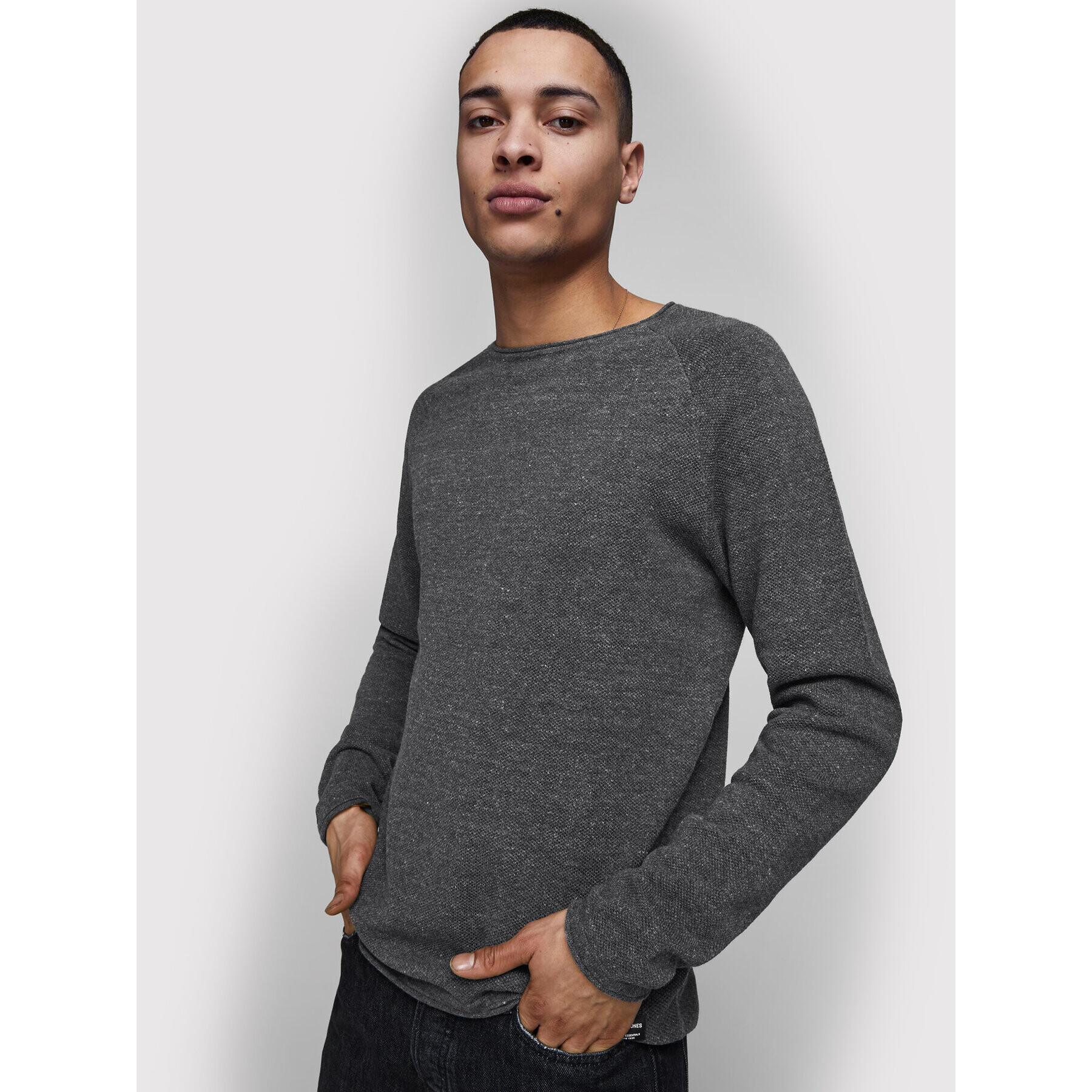 Jack&Jones Sveter Hill 12157321 Sivá Regular Fit - Pepit.sk