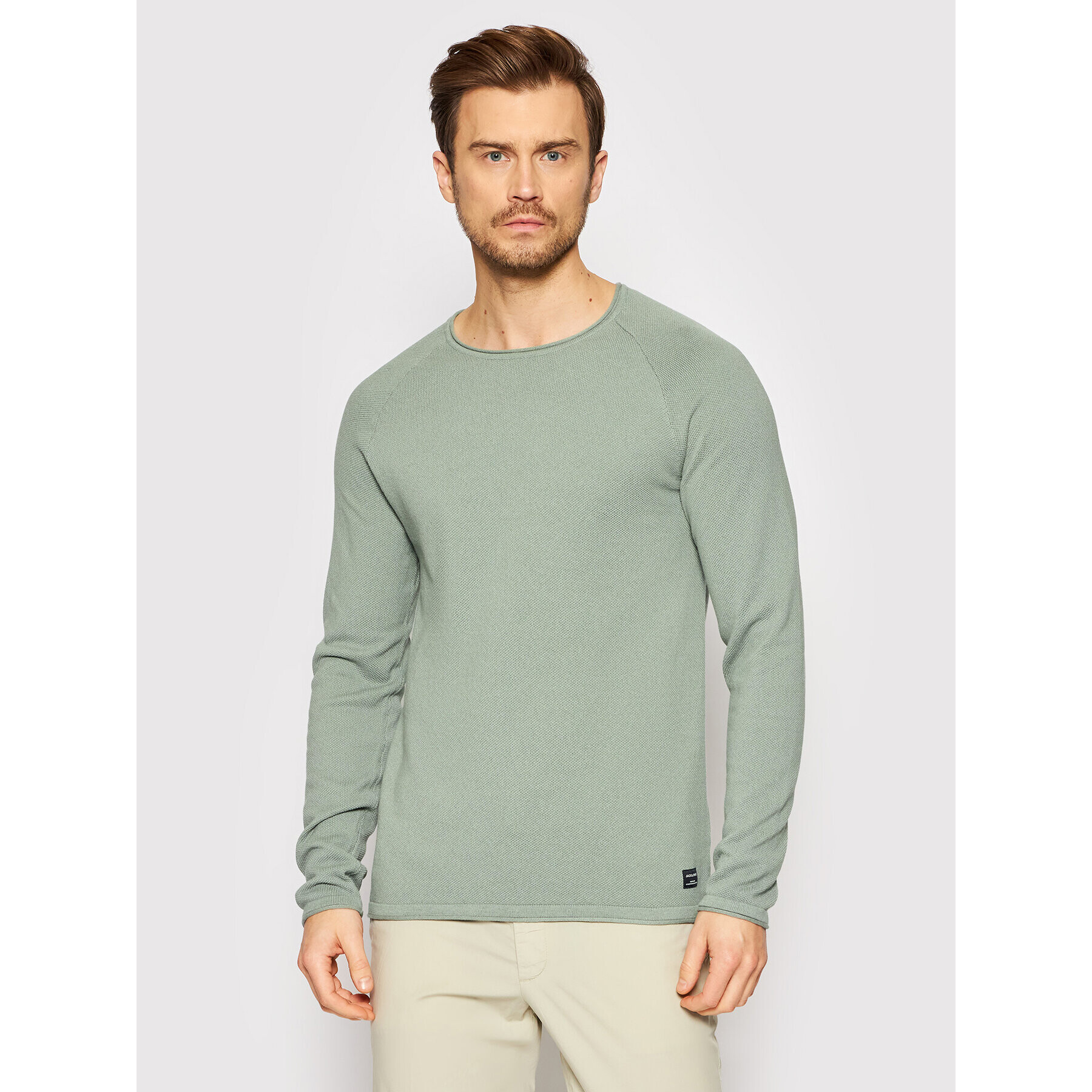 Jack&Jones Sveter Hill 12157321 Zelená Regular Fit - Pepit.sk