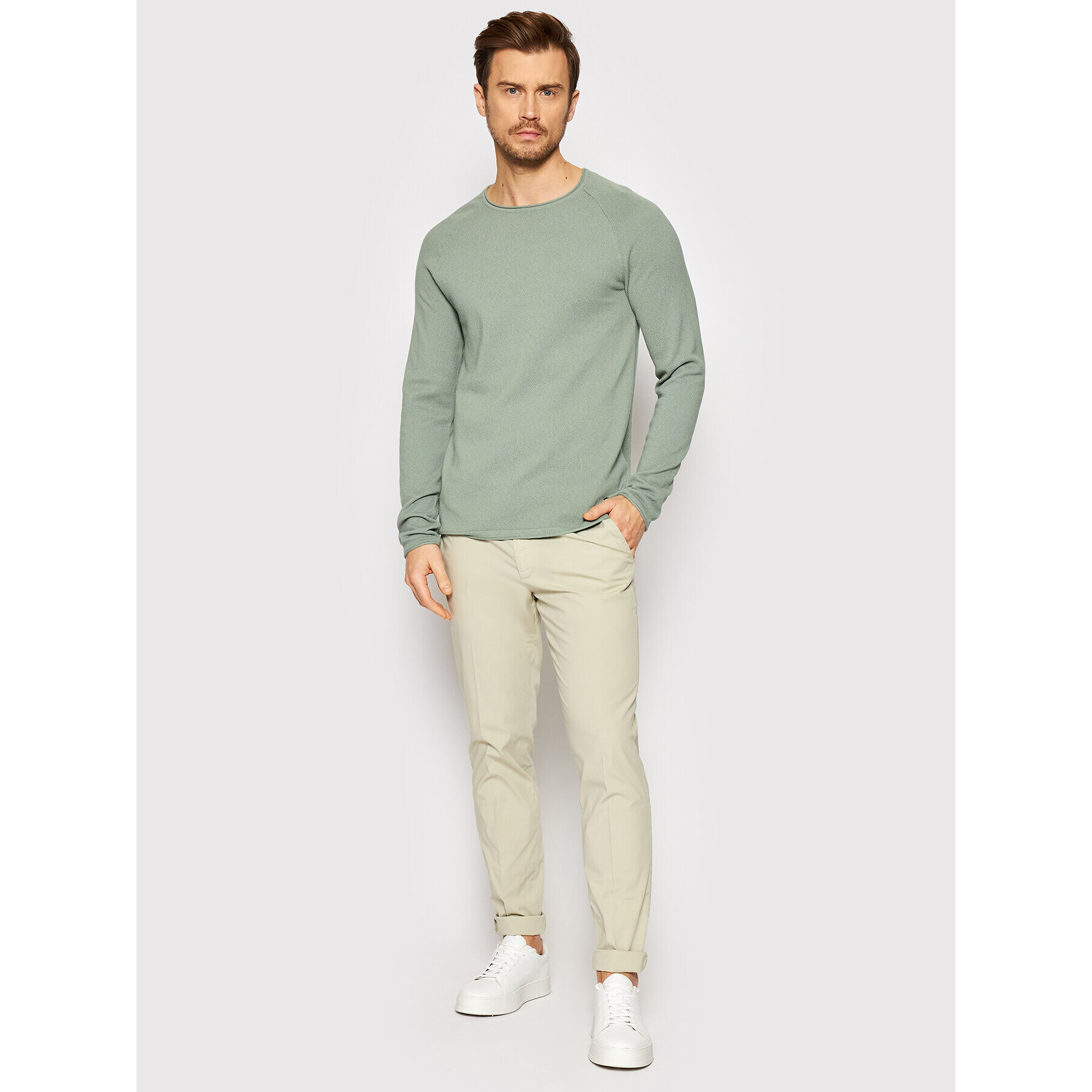 Jack&Jones Sveter Hill 12157321 Zelená Regular Fit - Pepit.sk