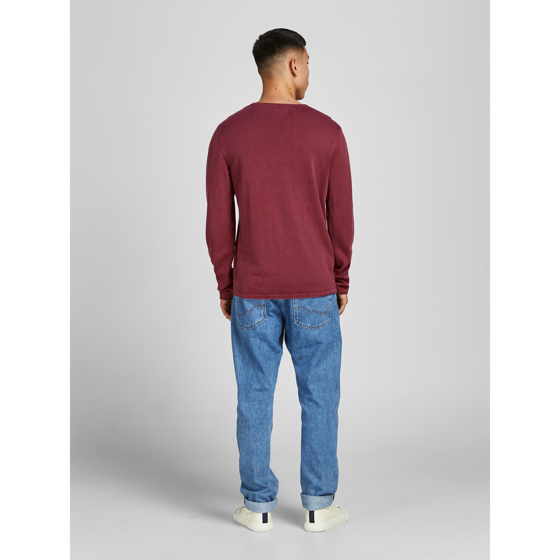 Jack&Jones Sveter Leo 12174001 Bordová Regular Fit - Pepit.sk