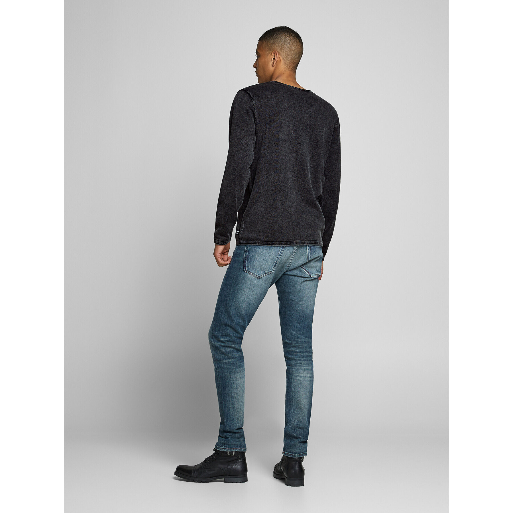 Jack&Jones Sveter Leo 12174001 Čierna Regular Fit - Pepit.sk