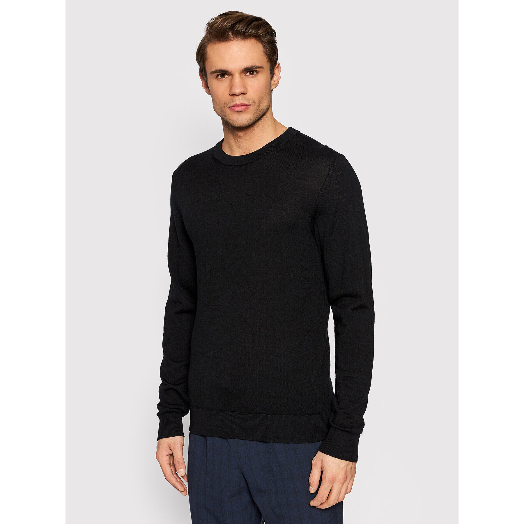 Jack&Jones Sveter Mark 12175288 Čierna Regular Fit - Pepit.sk