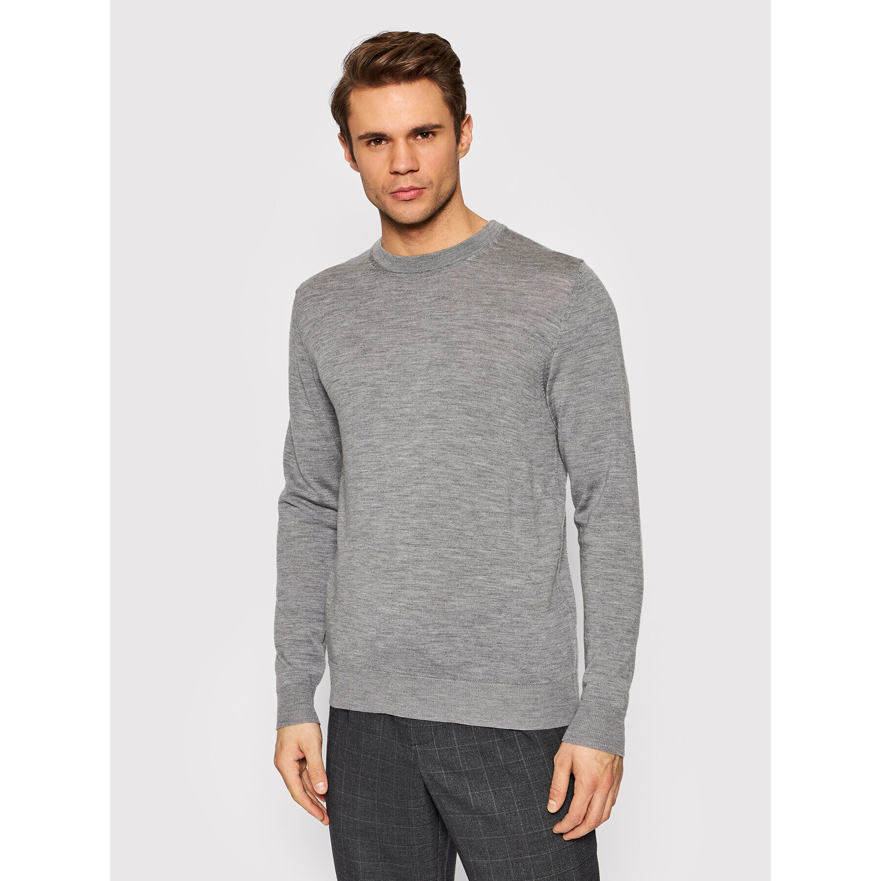 Jack&Jones Sveter Mark 12175288 Sivá Regular Fit - Pepit.sk