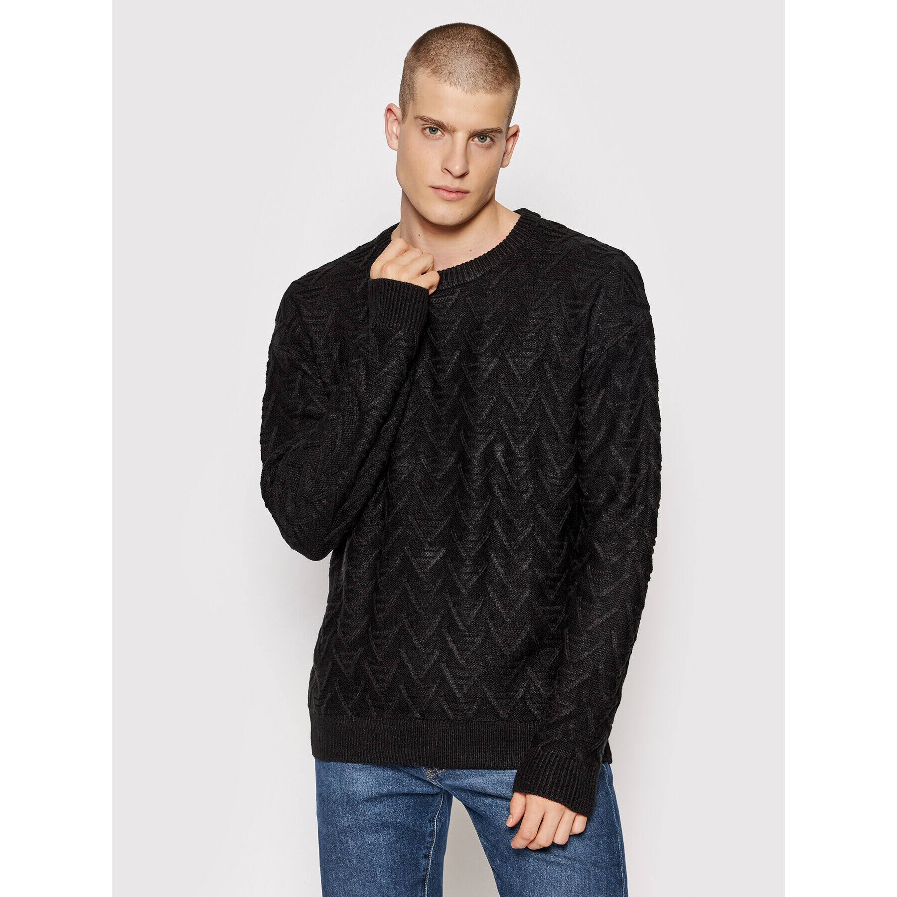 Jack&Jones Sveter Nox 12196852 Čierna Regular Fit - Pepit.sk