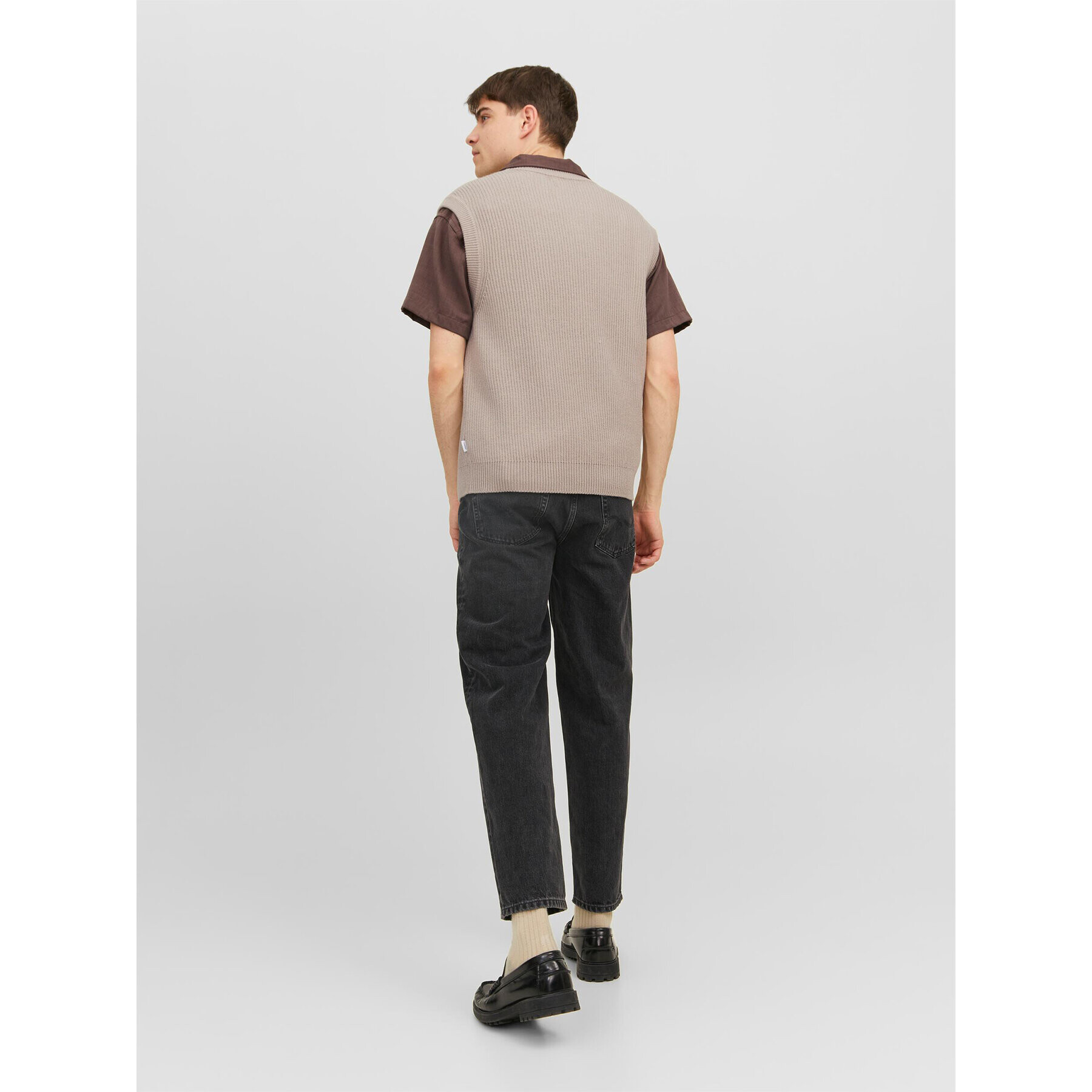 Jack&Jones Sveter Rib 12241167 Béžová Regular Fit - Pepit.sk