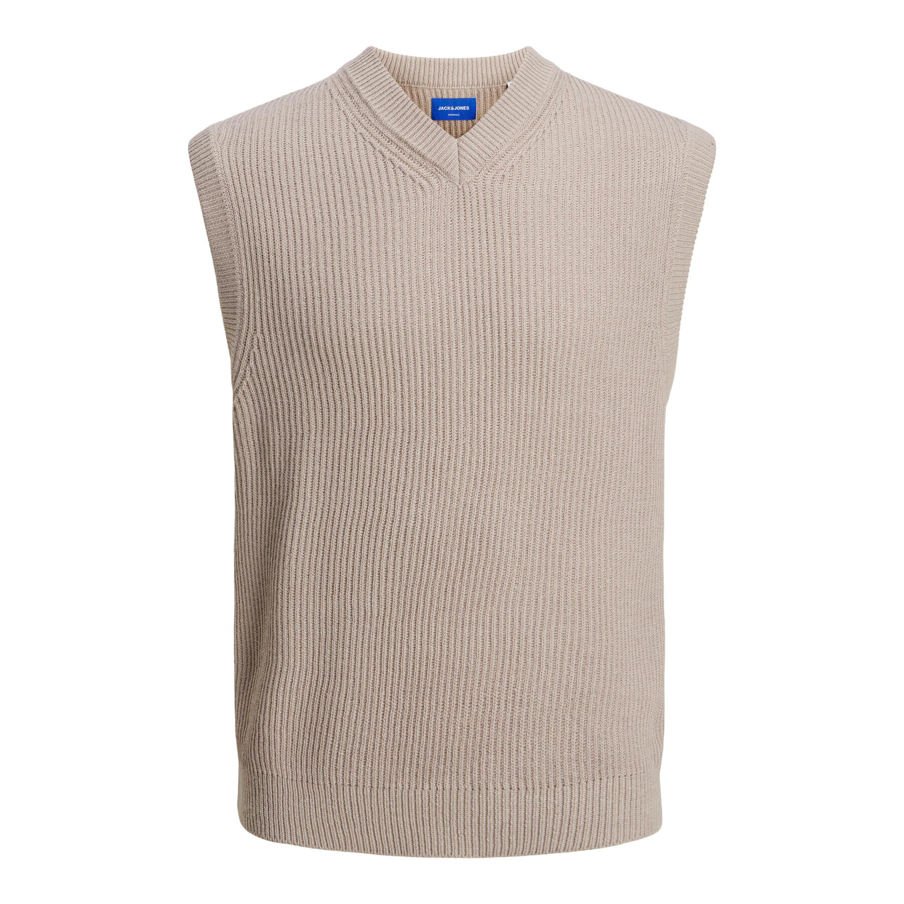 Jack&Jones Sveter Rib 12241167 Béžová Regular Fit - Pepit.sk