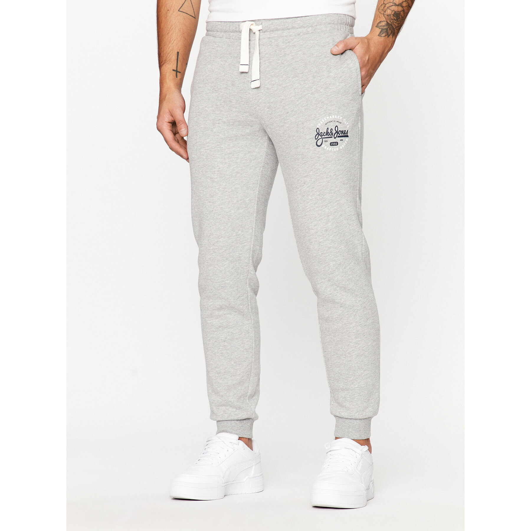 Jack&Jones Teplákové nohavice 12236876 Sivá Relaxed Fit - Pepit.sk