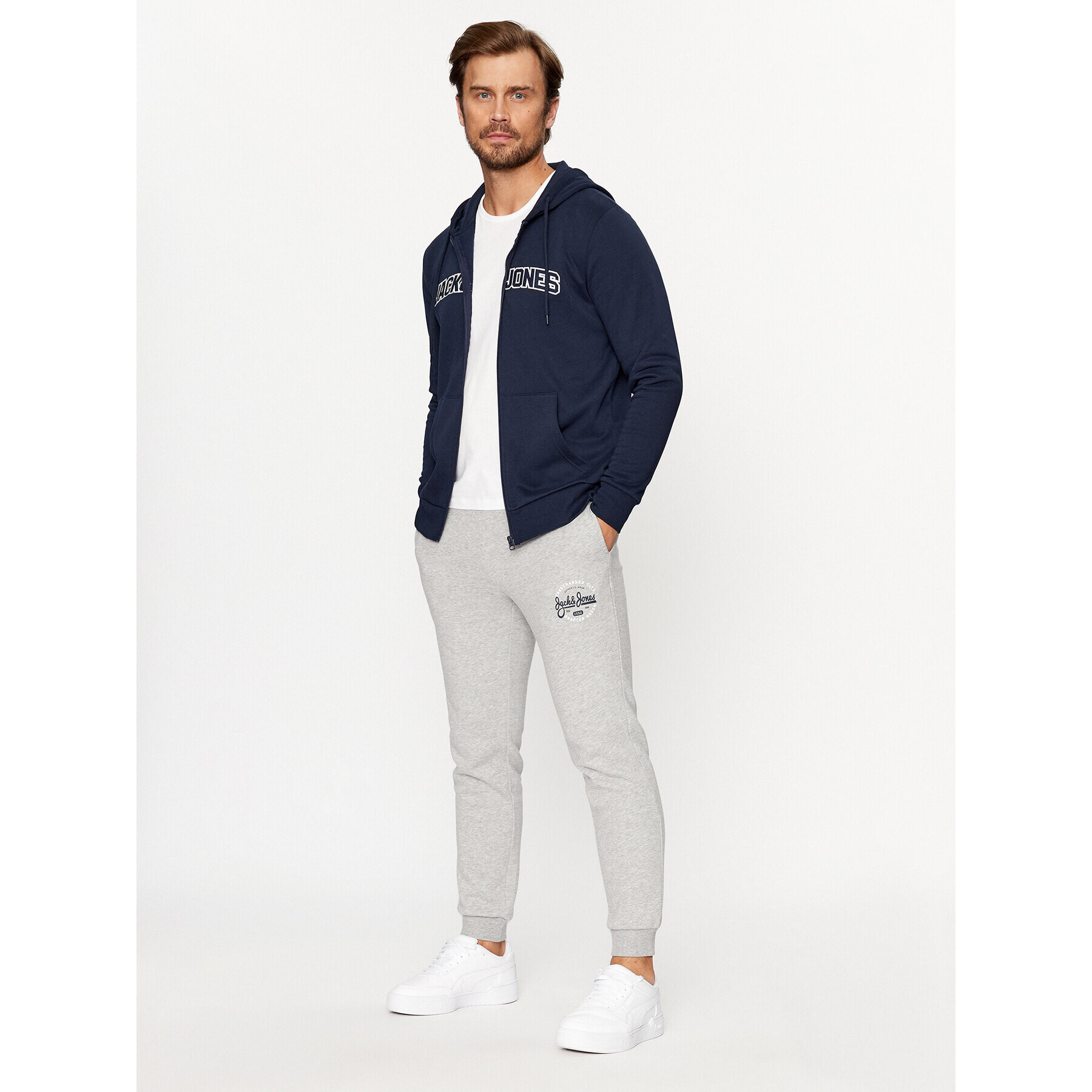 Jack&Jones Teplákové nohavice 12236876 Sivá Relaxed Fit - Pepit.sk