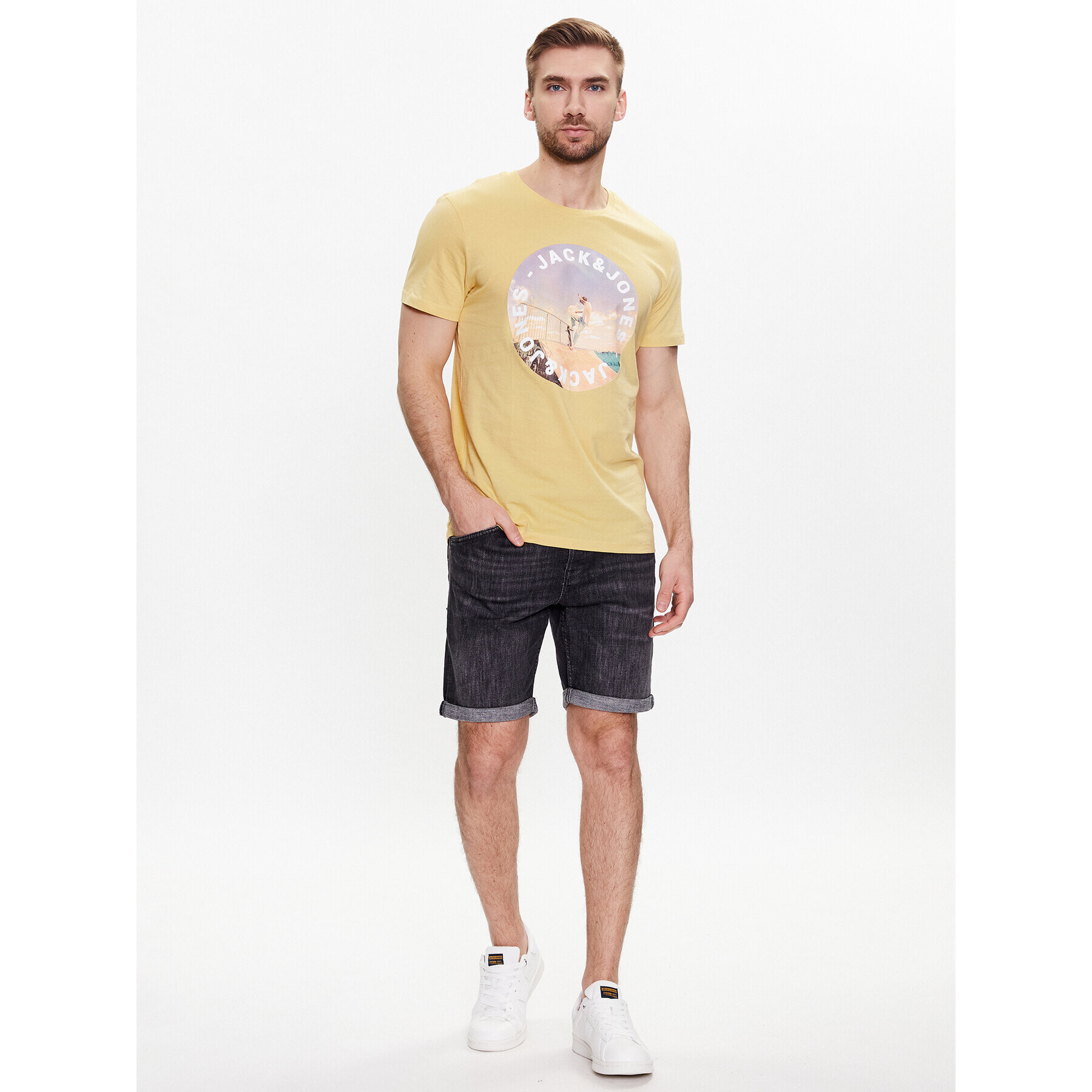 Jack&Jones Tričko Gem 12221007 Žltá Regular Fit - Pepit.sk