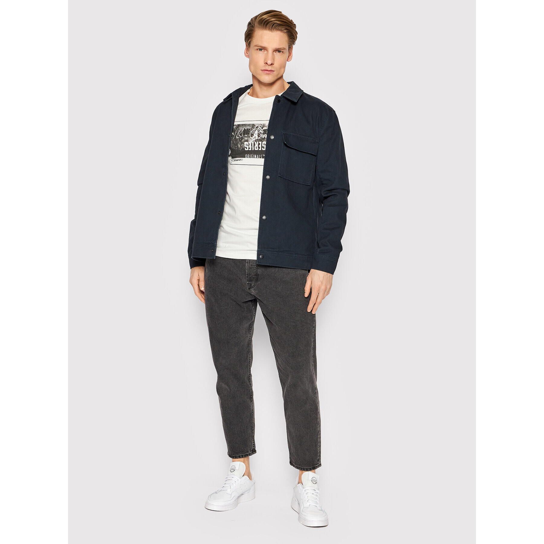 Jack&Jones Tričko Jungleone 12205959 Biela Regular Fit - Pepit.sk