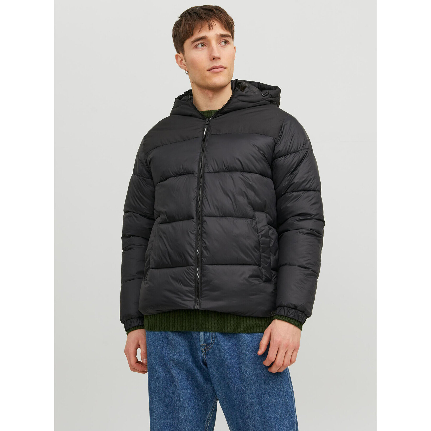 Jack&Jones Vatovaná bunda 12235859 Čierna Regular Fit - Pepit.sk