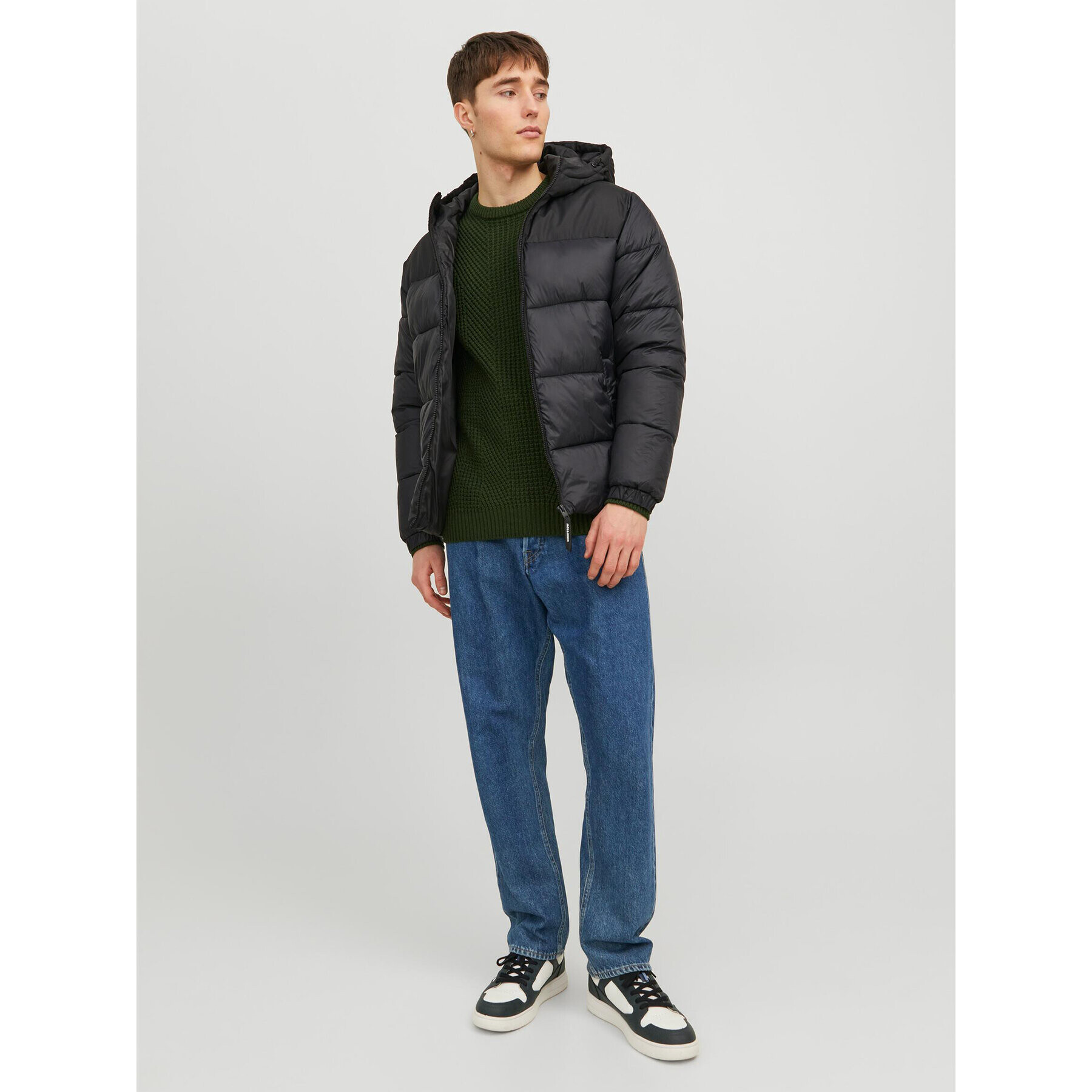 Jack&Jones Vatovaná bunda 12235859 Čierna Regular Fit - Pepit.sk