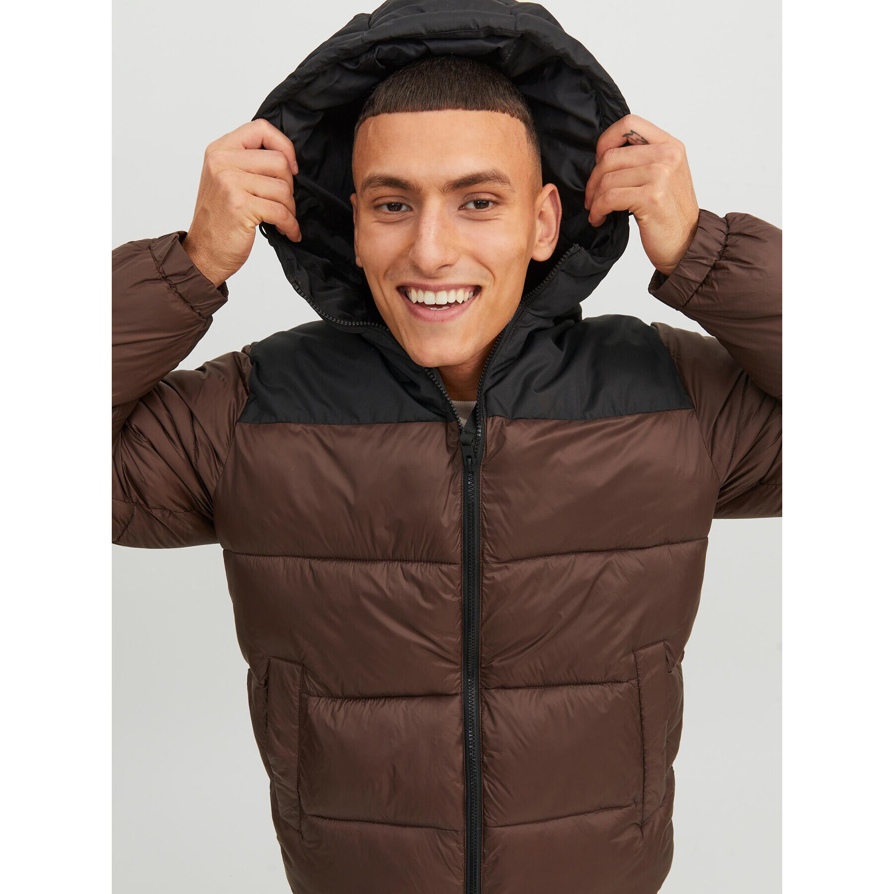 Jack&Jones Vatovaná bunda 12235859 Hnedá Regular Fit - Pepit.sk