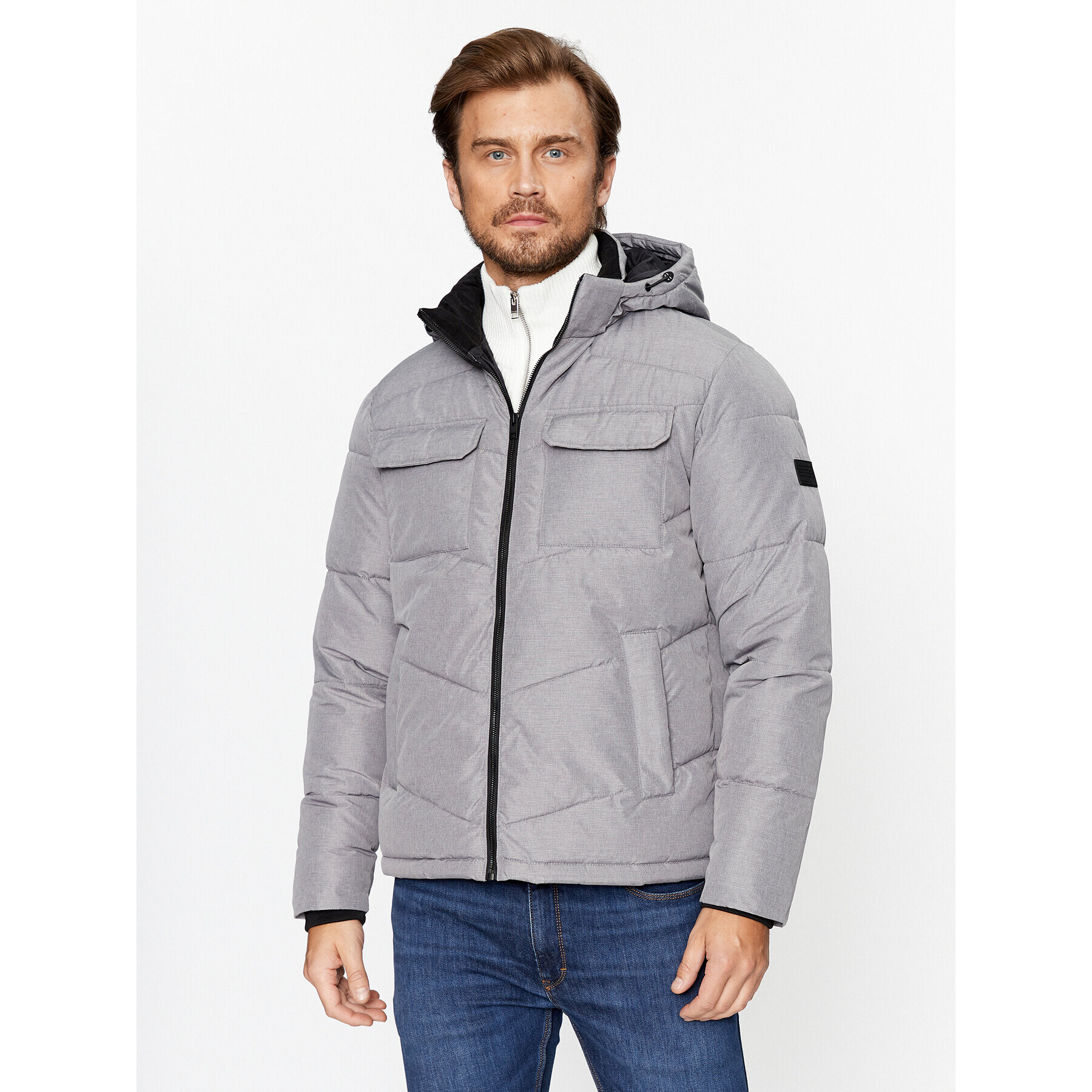 Jack&Jones Vatovaná bunda 12236044 Sivá Regular Fit - Pepit.sk