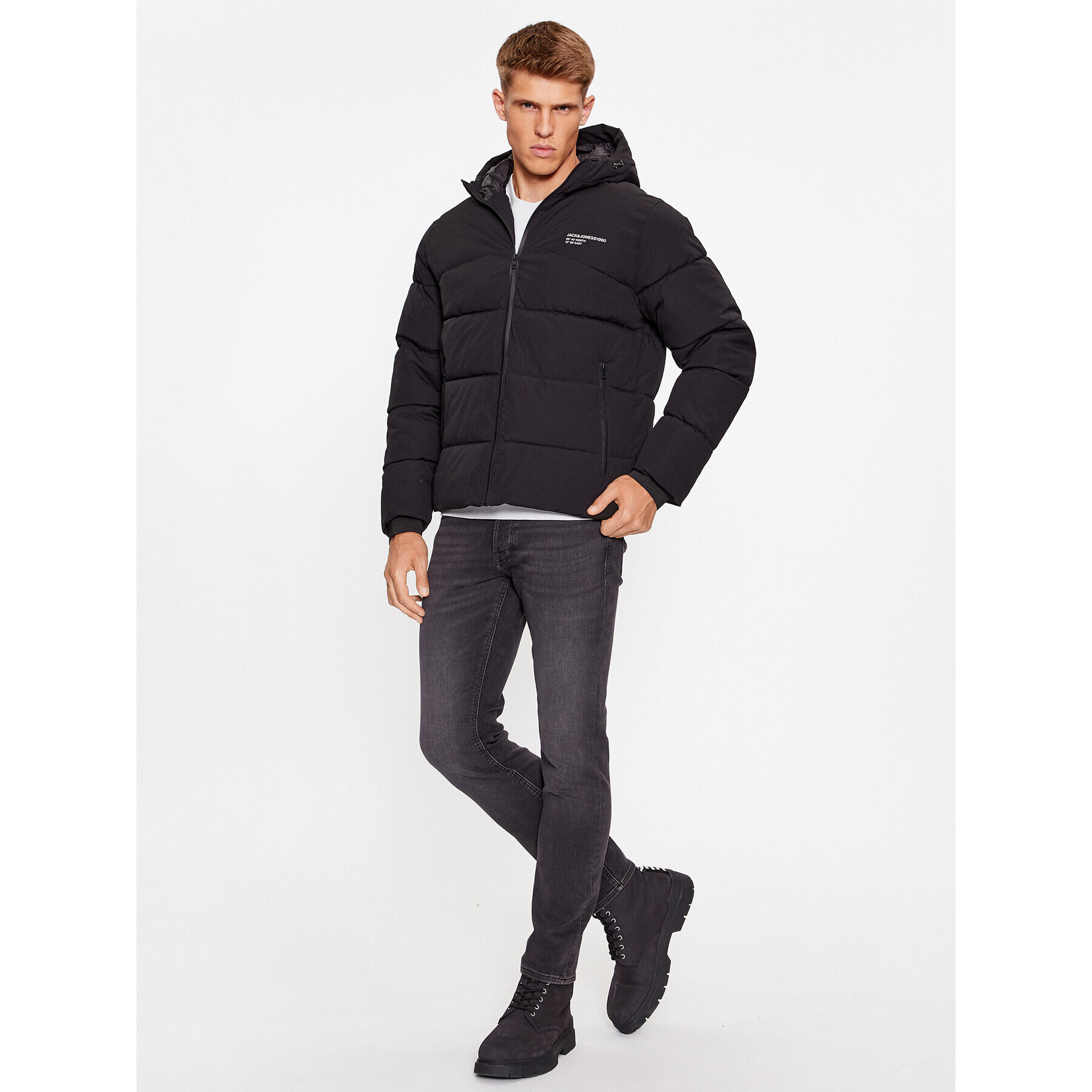 Jack&Jones Vatovaná bunda 12236065 Čierna Regular Fit - Pepit.sk