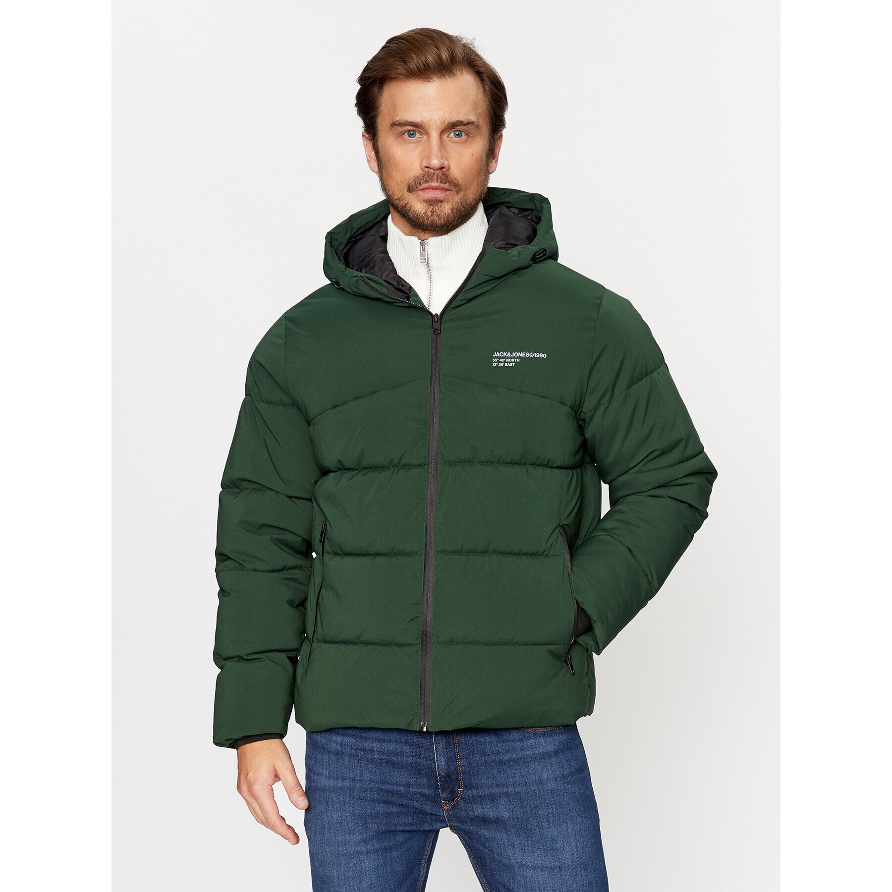 Jack&Jones Vatovaná bunda 12236065 Zelená Regular Fit - Pepit.sk