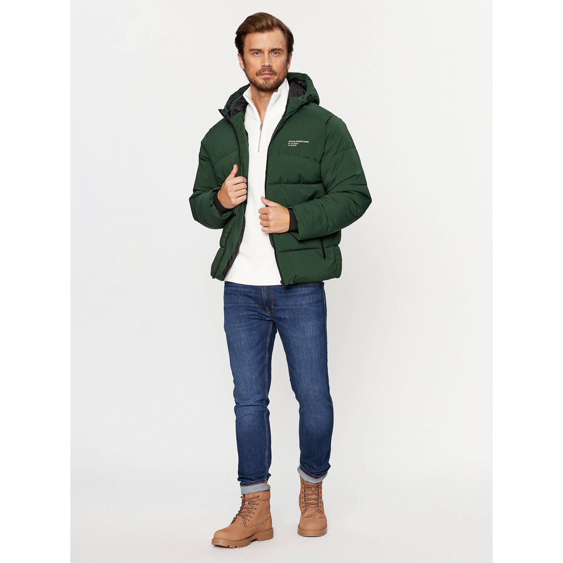 Jack&Jones Vatovaná bunda 12236065 Zelená Regular Fit - Pepit.sk