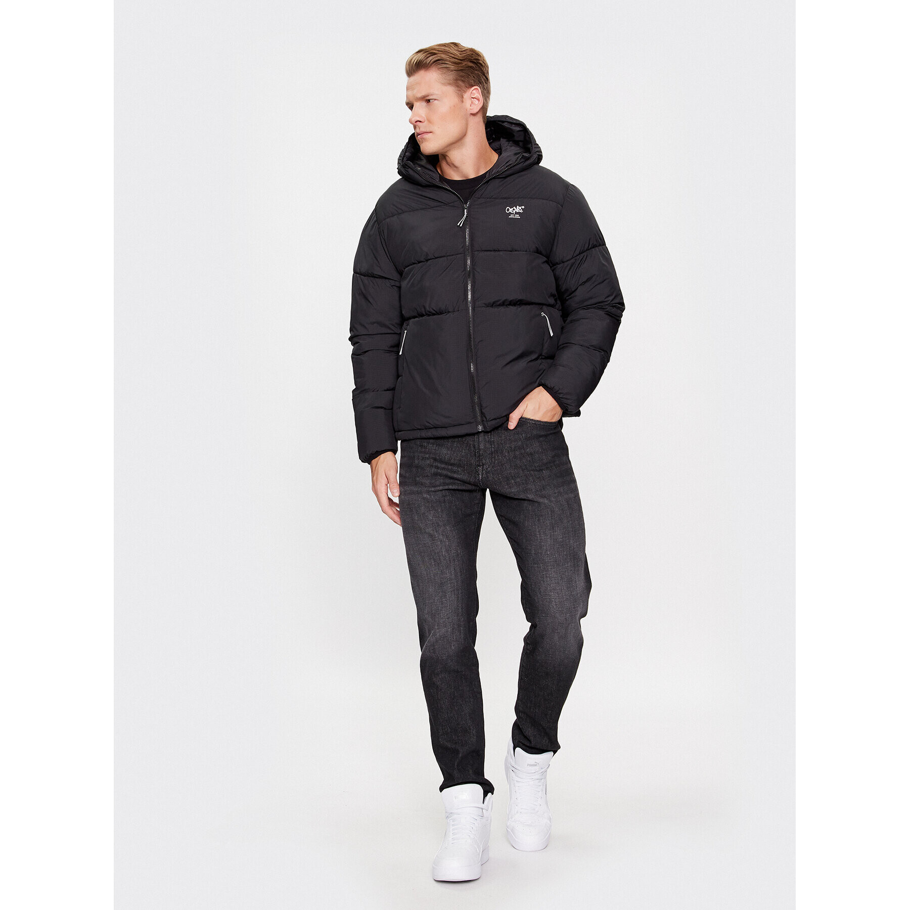 Jack&Jones Vatovaná bunda 12238878 Čierna Regular Fit - Pepit.sk