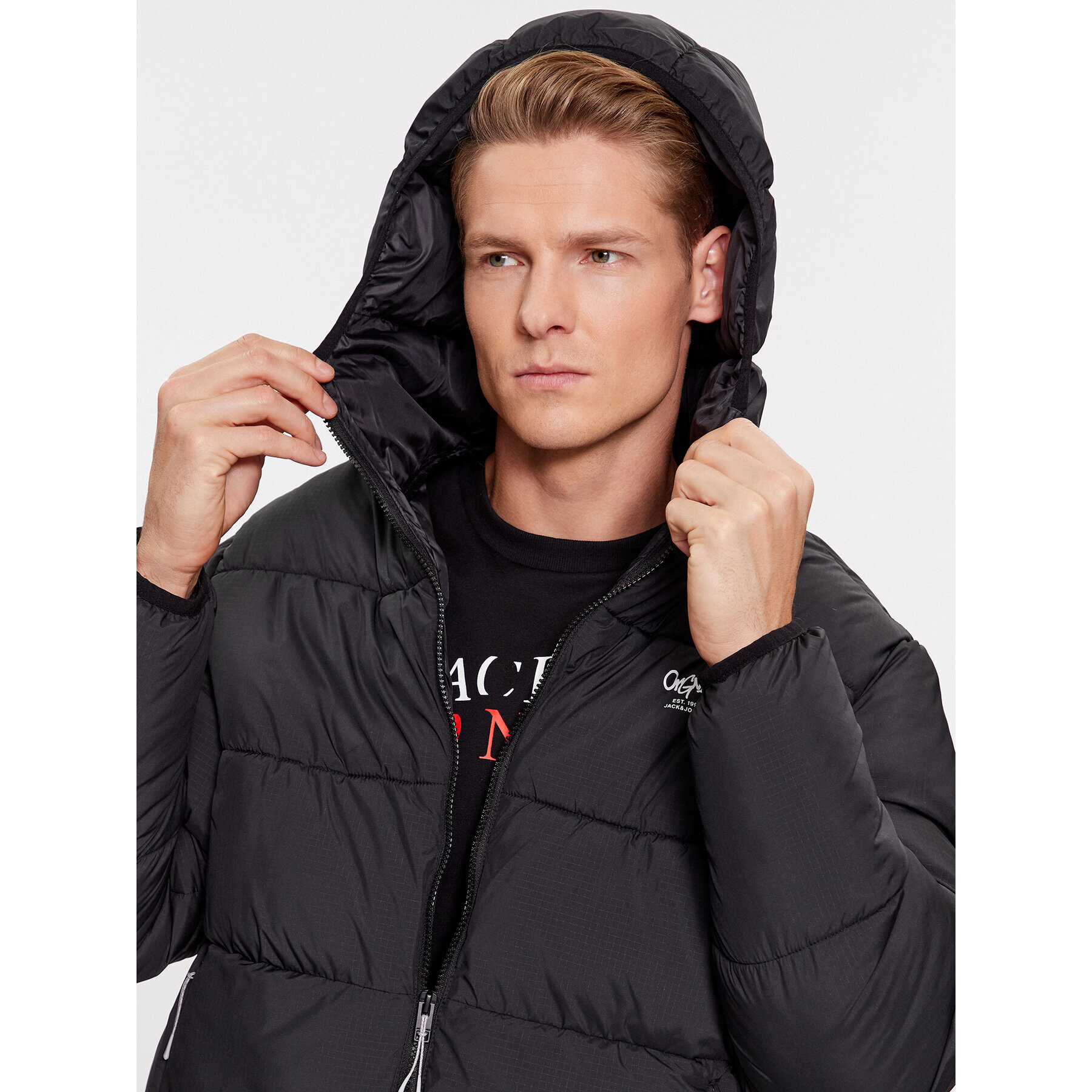 Jack&Jones Vatovaná bunda 12238878 Čierna Regular Fit - Pepit.sk