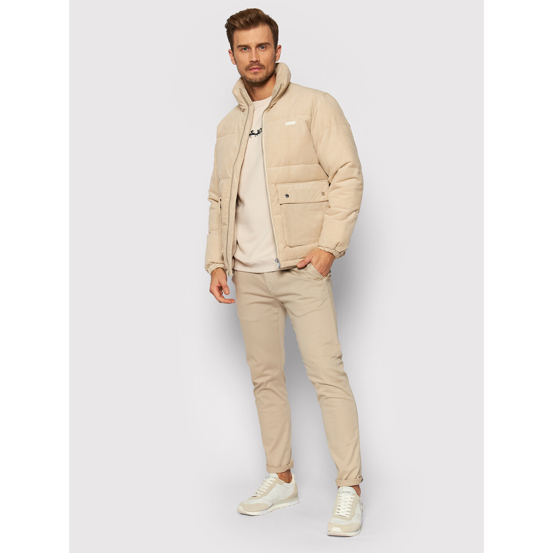 Jack&Jones Vatovaná bunda Caden 12198180 Béžová Regular Fit - Pepit.sk