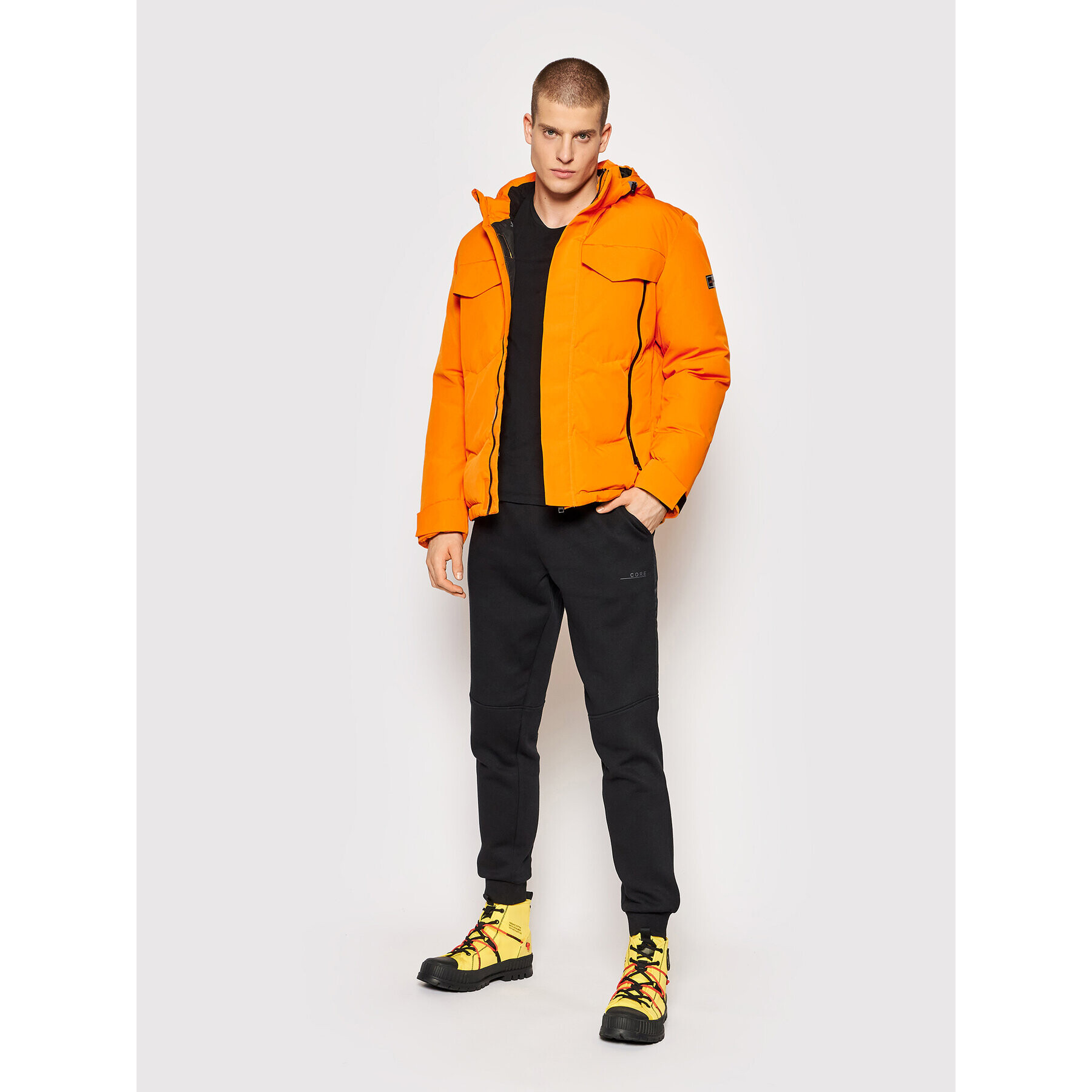 Jack&Jones Vatovaná bunda Conrad 12193193 Oranžová Regular Fit - Pepit.sk