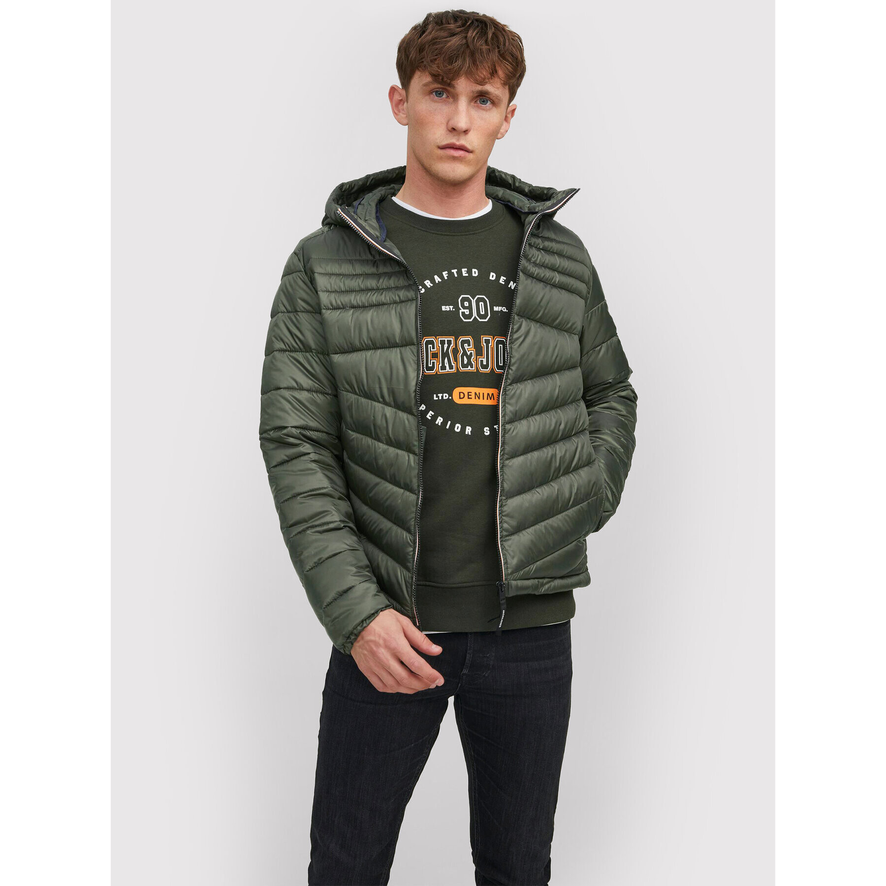 Jack&Jones Vatovaná bunda Hero 12211785 Zelená Regular Fit - Pepit.sk