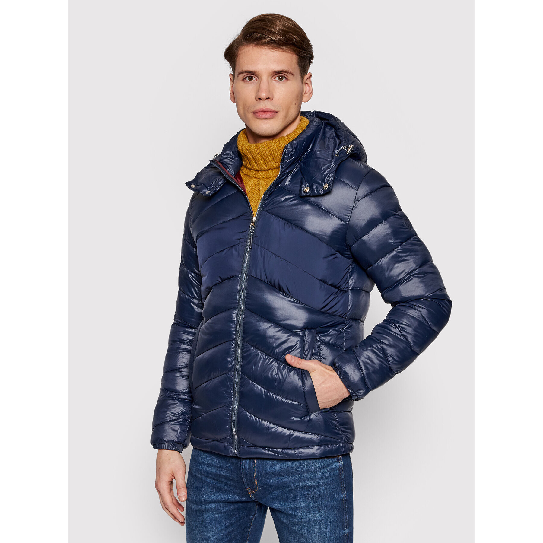 Jack&Jones Vatovaná bunda Laroy 12192677 Tmavomodrá Regular Fit - Pepit.sk