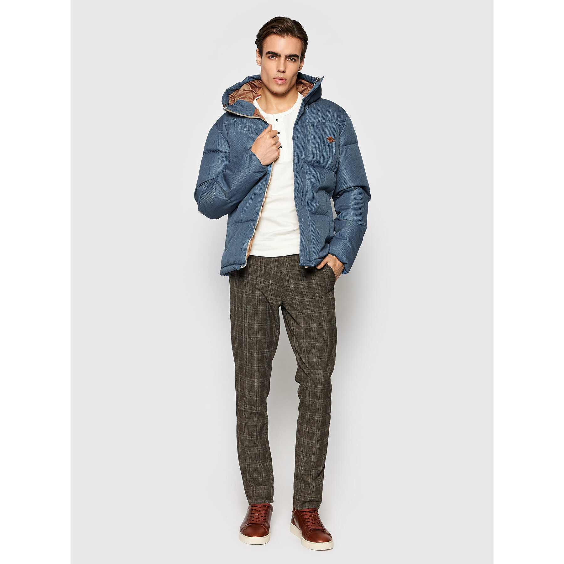 Jack&Jones Vatovaná bunda Newport 12192676 Modrá Regular Fit - Pepit.sk