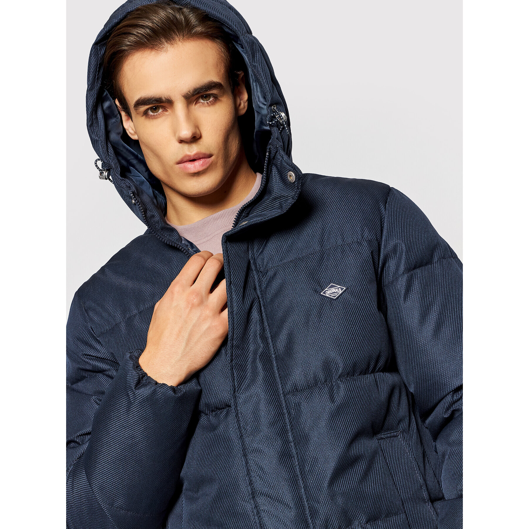 Jack&Jones Vatovaná bunda Newport 12192676 Tmavomodrá Regular Fit - Pepit.sk