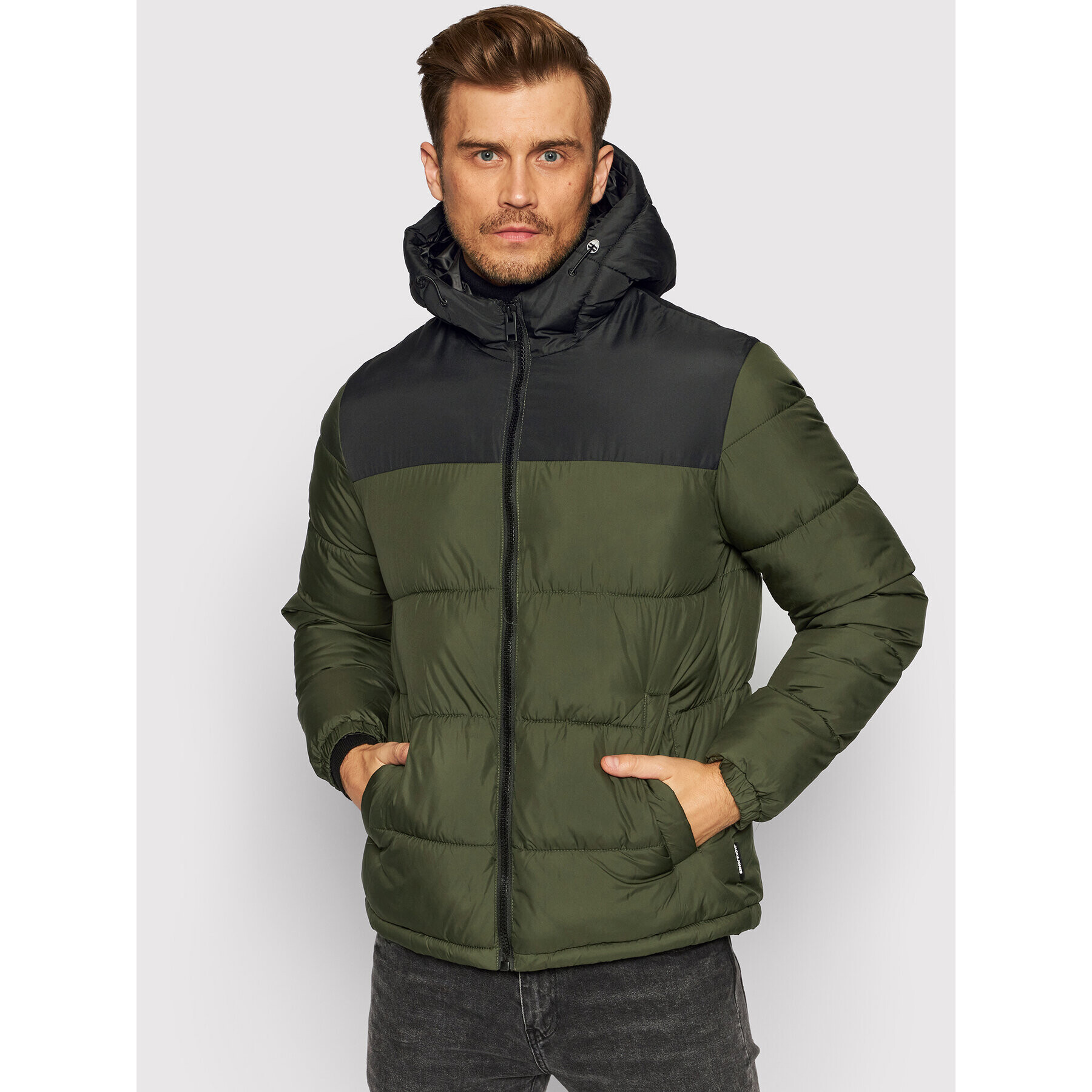 Jack&Jones Vatovaná bunda Paul 12189972 Zelená Regular Fit - Pepit.sk