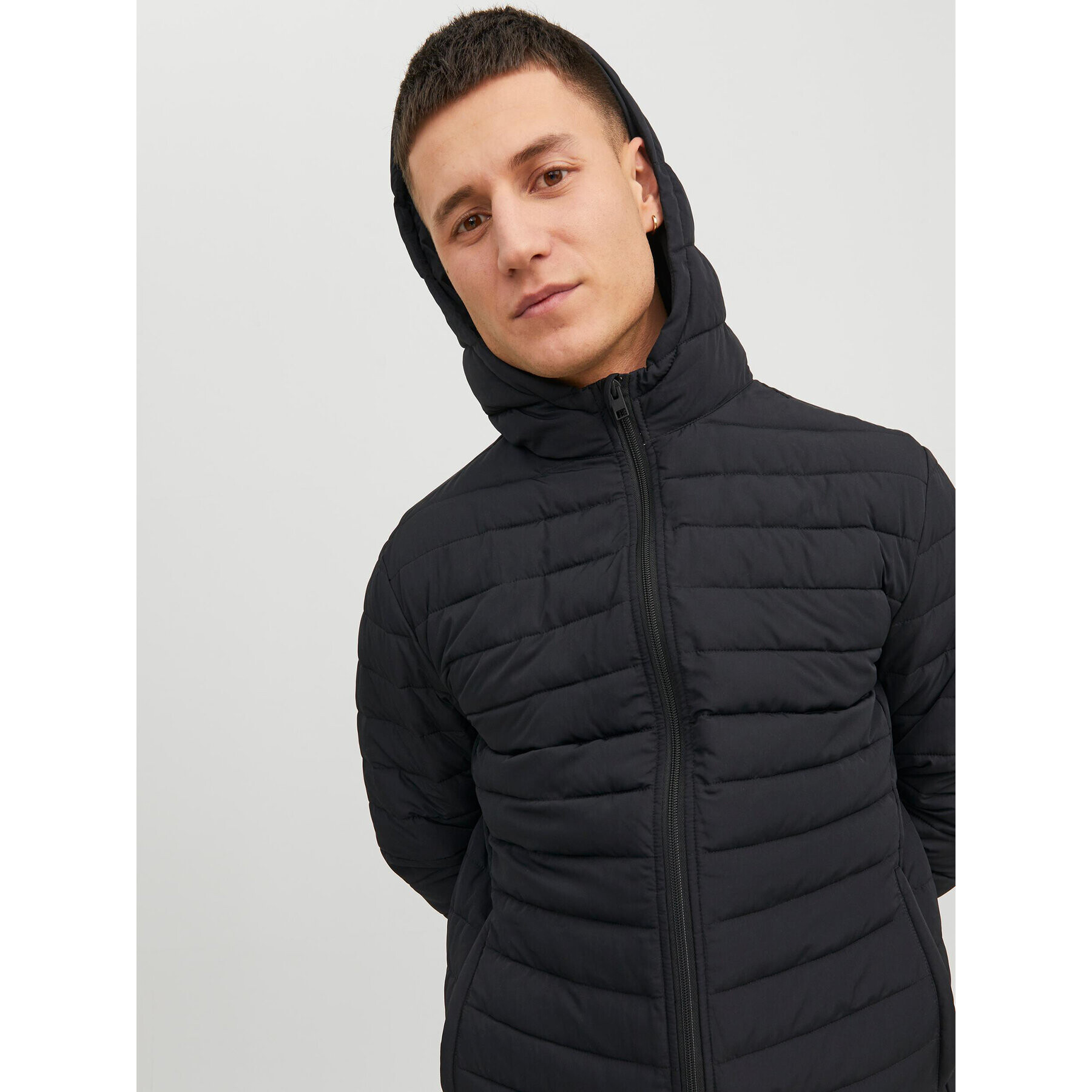 Jack&Jones Vatovaná bunda Recycle 12235898 Čierna Regular Fit - Pepit.sk