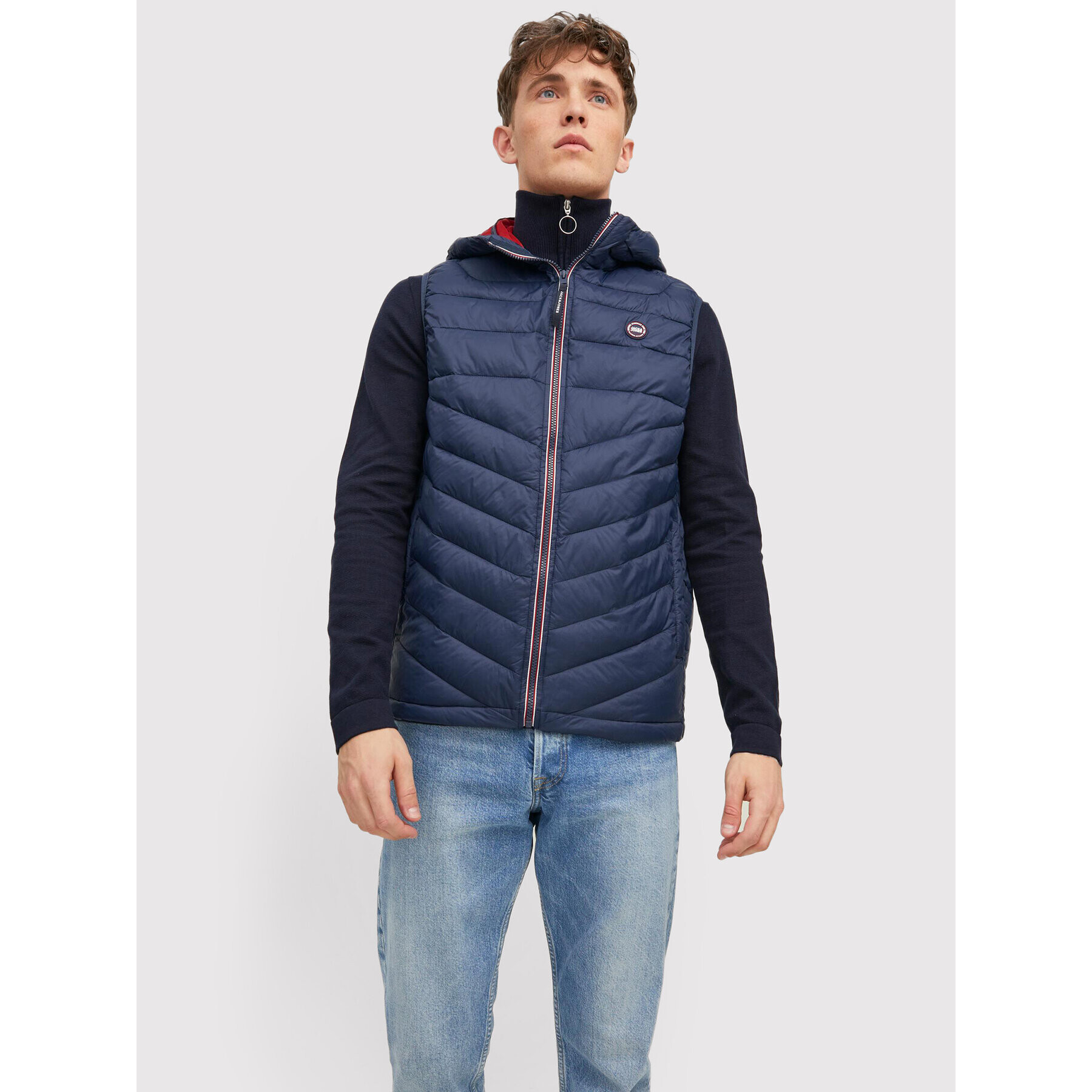 Jack&Jones Vesta Hero 12211789 Tmavomodrá Regular Fit - Pepit.sk