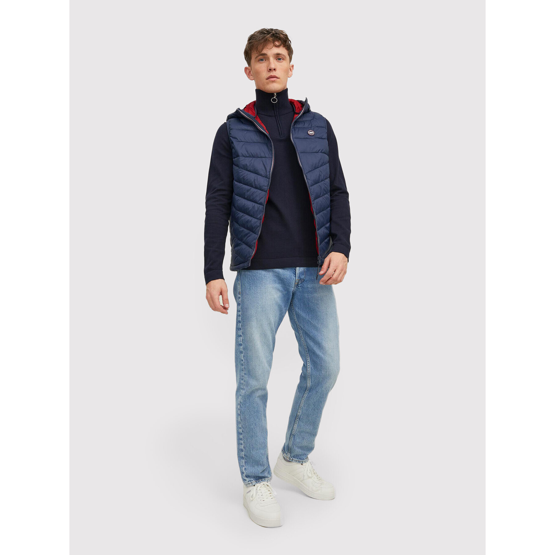 Jack&Jones Vesta Hero 12211789 Tmavomodrá Regular Fit - Pepit.sk