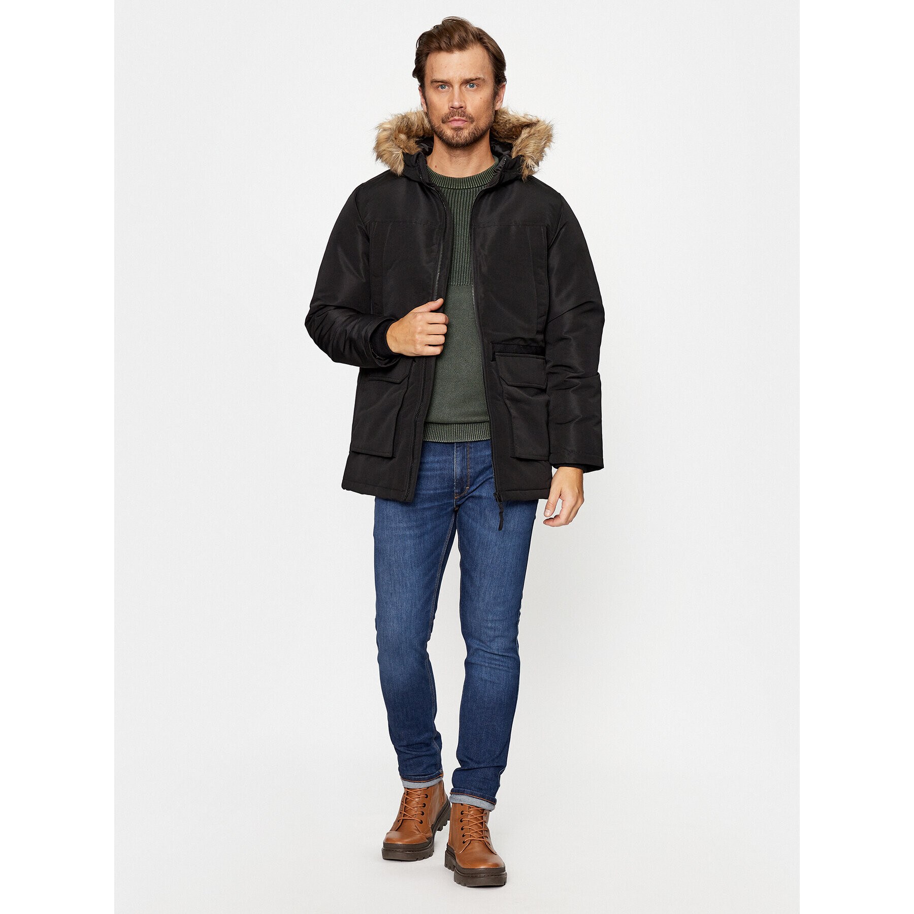 Jack&Jones Zimné bundy 12235858 Čierna Regular Fit - Pepit.sk