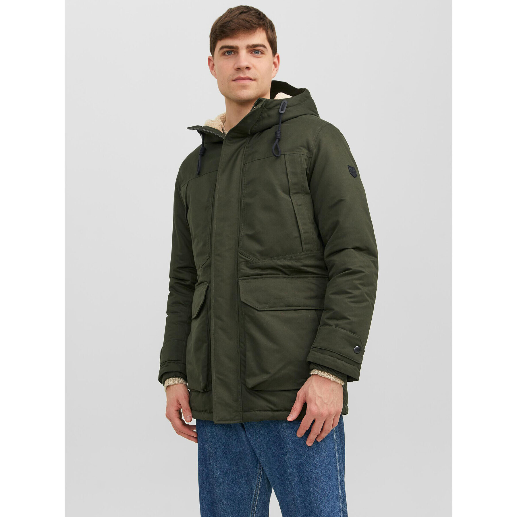 Jack&Jones Zimné bundy 12235869 Zelená Regular Fit - Pepit.sk