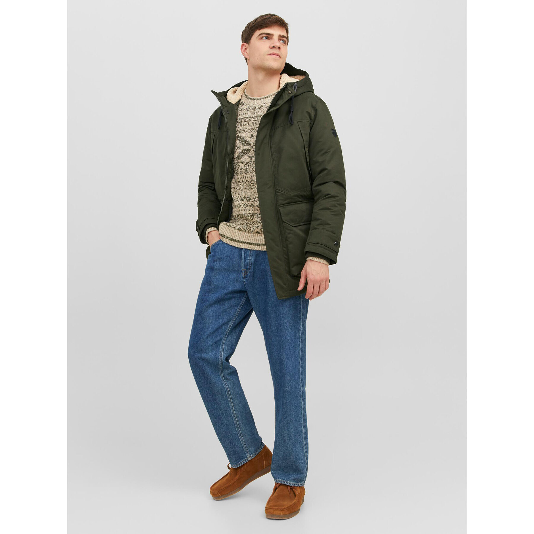 Jack&Jones Zimné bundy 12235869 Zelená Regular Fit - Pepit.sk