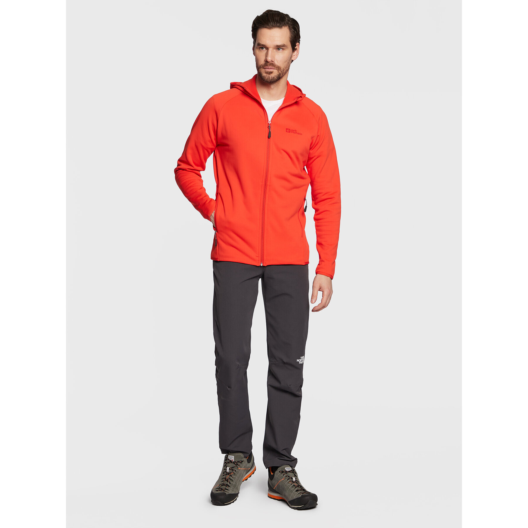 Jack Wolfskin Fleecová mikina Baiselberg 1710541 Červená Regular Fit - Pepit.sk